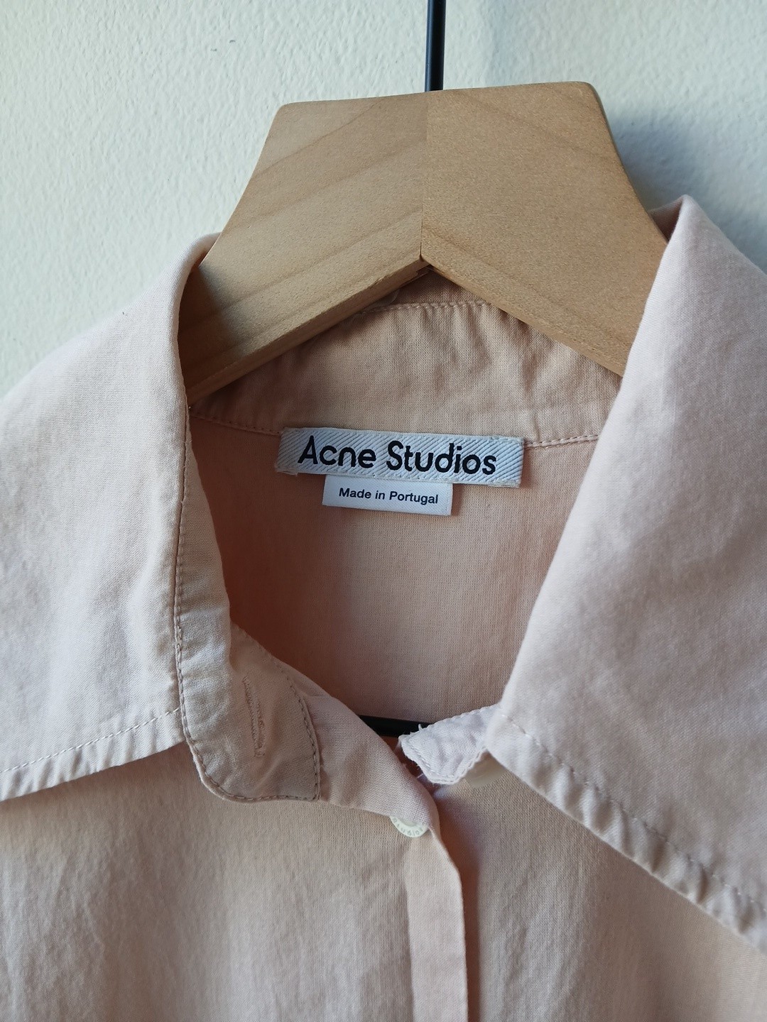 Acne Studios Crop Button Front Shirt Light Pink Women’s EU 36 US 4
