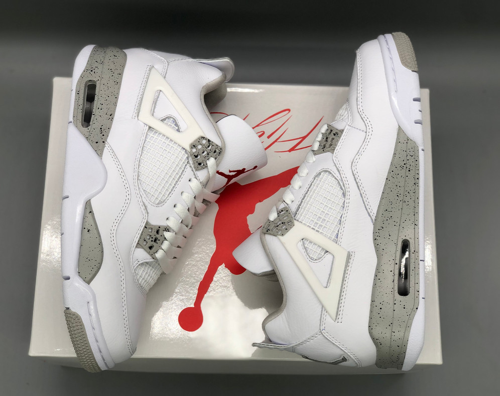 Jordan 4 Retro “White Oreo” Men’s Basketball Shoes Mid Top Us Size7-12
