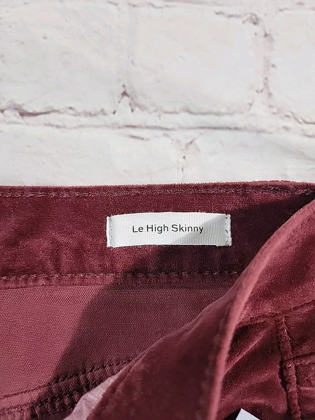 Nwt Frame Corduroy Jeans Size 25(27×27) Pinot Red Le High Skinny Straight