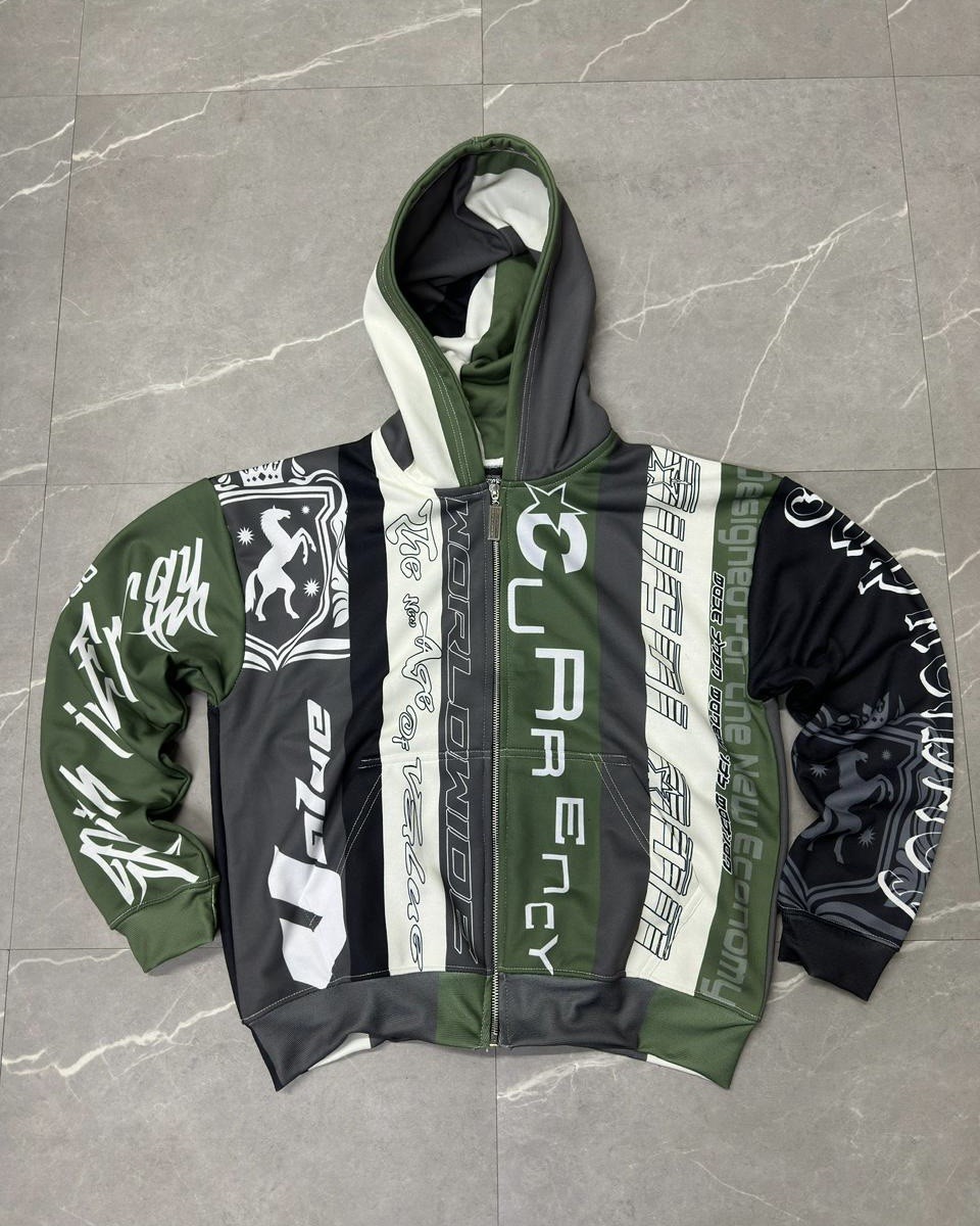 Currency Overload Streetwear Full-Zip Jacket – Limited Edition – Size S