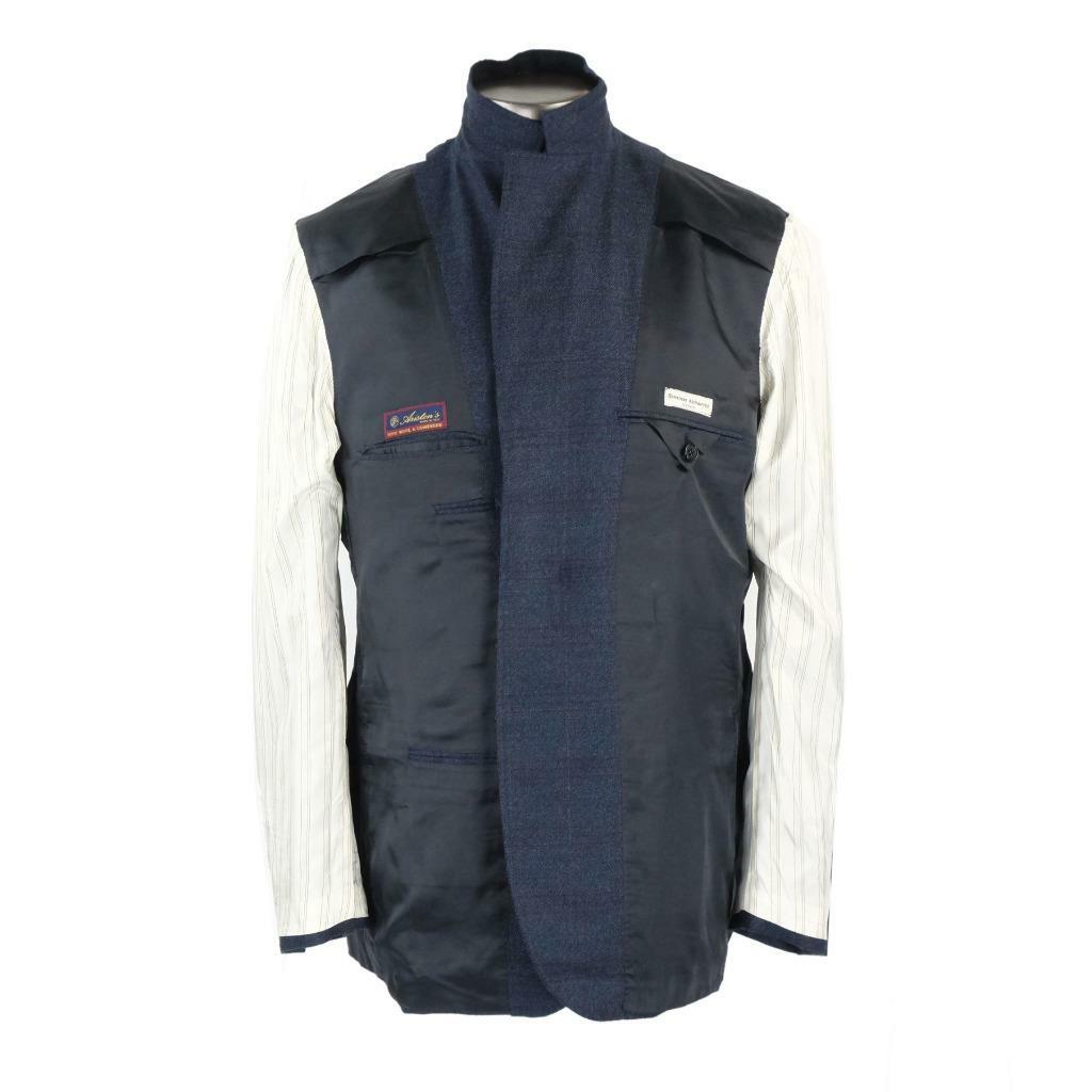 SIMONE ABBARCHI Jacket Blazer 48 Bespoke Plaid Slim Fit 120’s Wool ITALY $4000