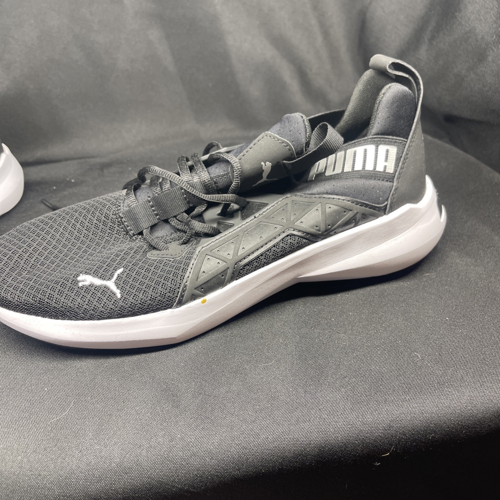 Puma Womens Softride Enzo NXT 195235-01 Black Lace Up Running Shoes Size 8.5