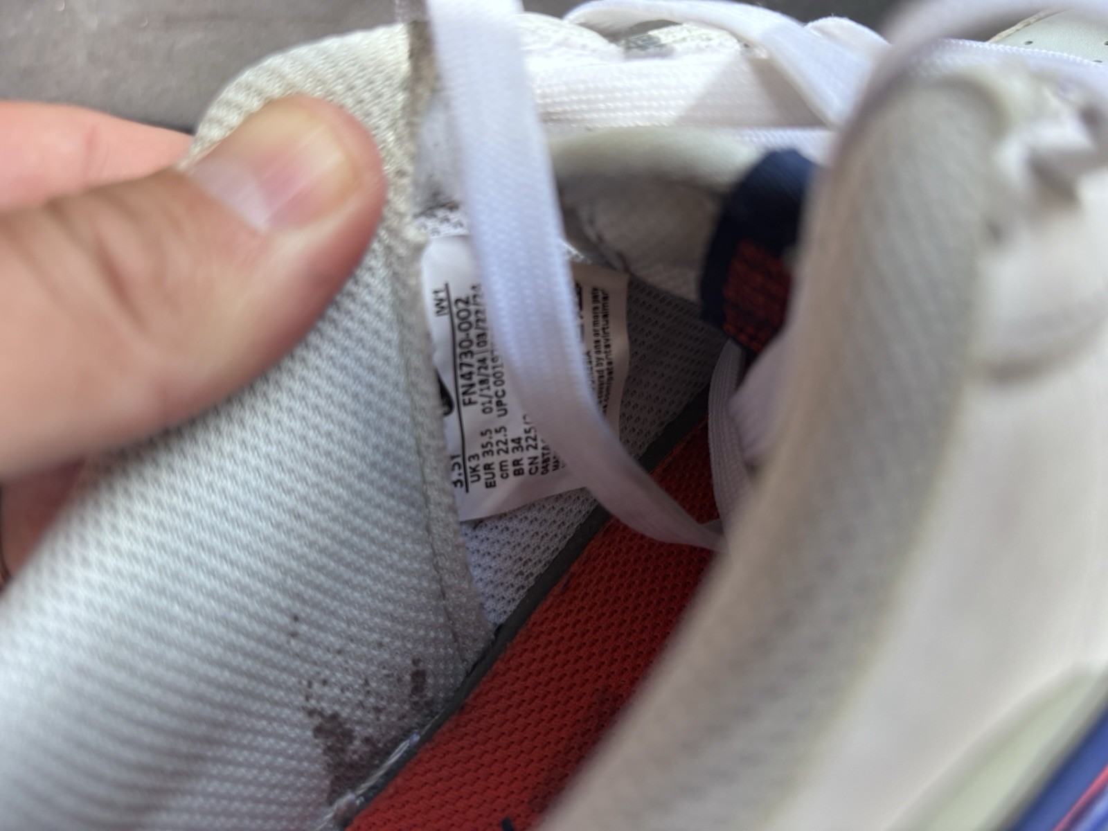 Nike Air Force 1 – Youth 3.5Y – Multi‑Color Blue/Orange/White – Good Condition