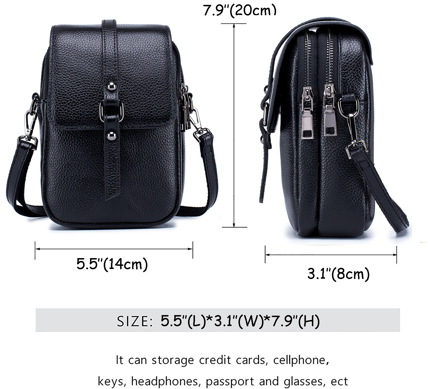 Women’s Cross Body Small Cell Phone Handbag Designer Shoulder Bag Purse Wallets