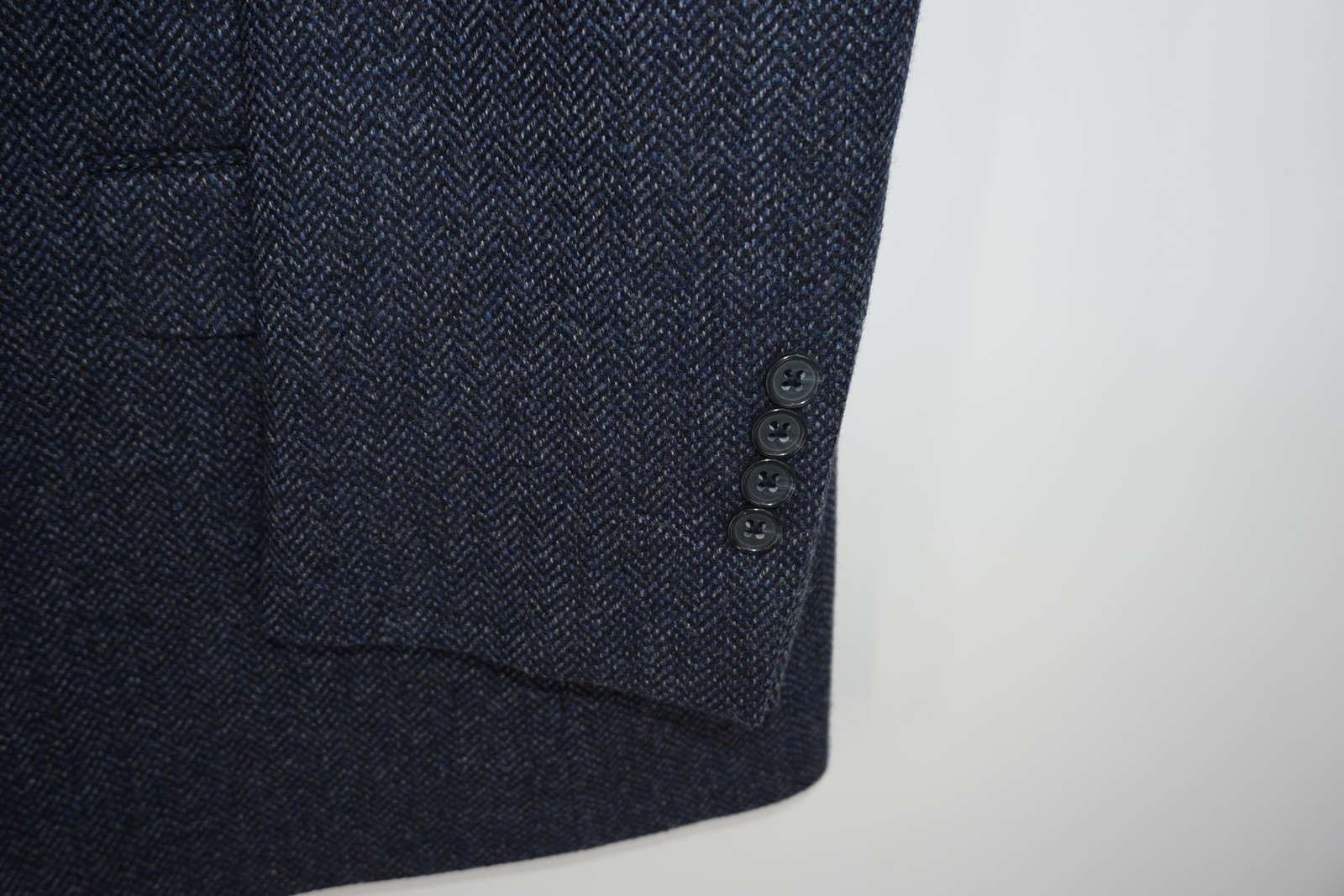Brooks Brothers Madison Blue Herringbone Tweed Wool Sport Coat Men’s 44R