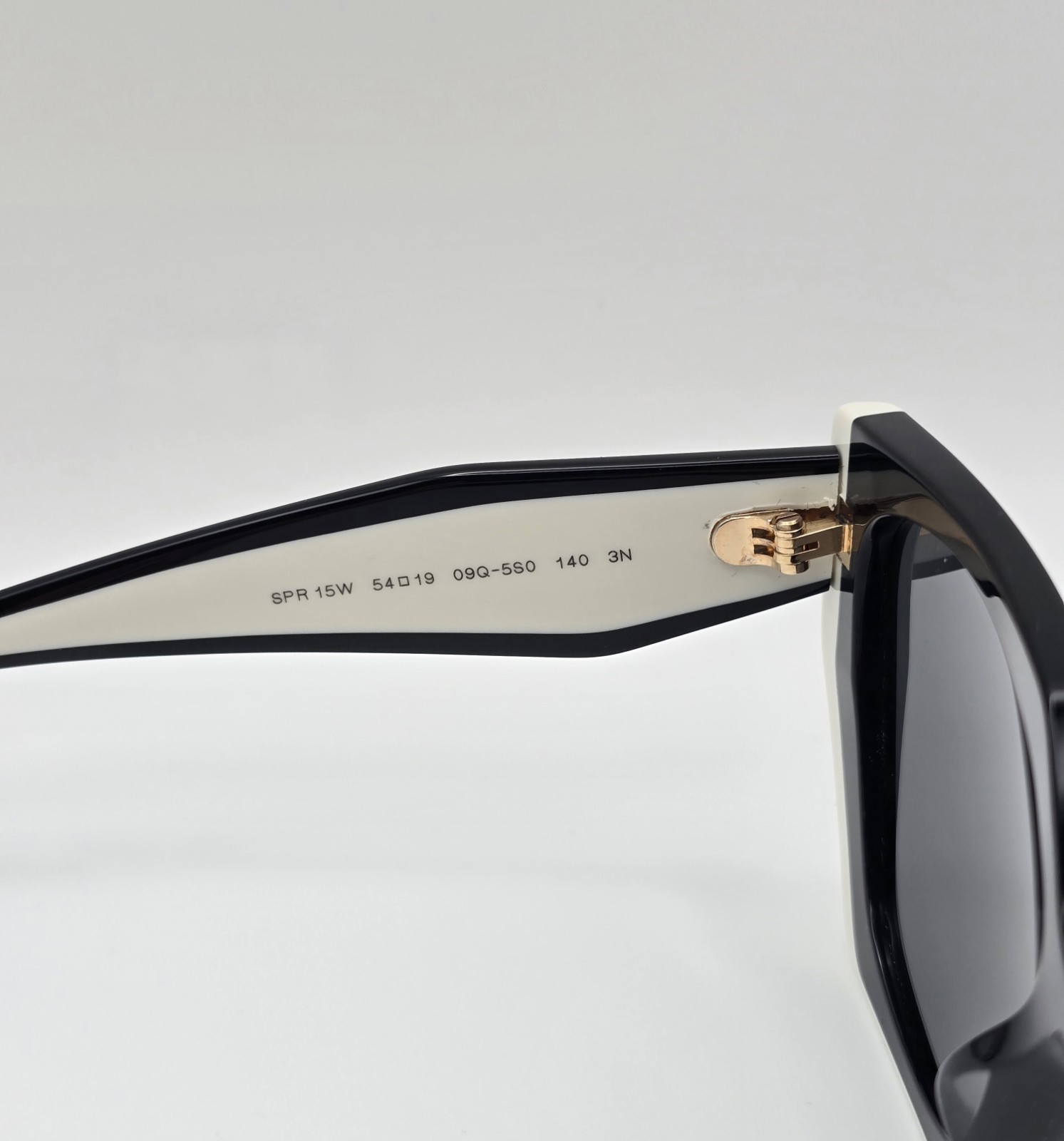 Prada PR15WS 09Q-5S0 Black / Talc – Dark Grey Lens 54mm Sunglasses