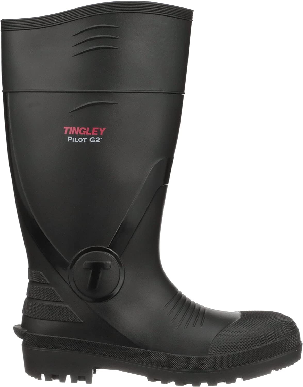 31161 Tingley Pilot Plain Toe Knee Rubber Boots Black Size 10 Men 12 Women