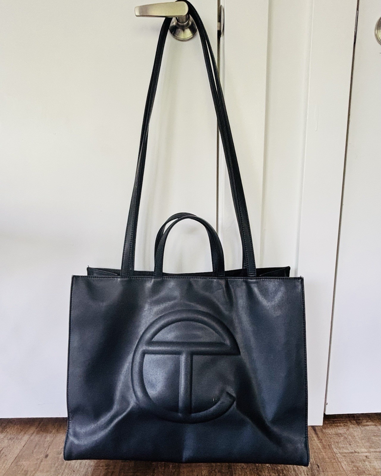 Authentic Telfar Large Shopper in Black