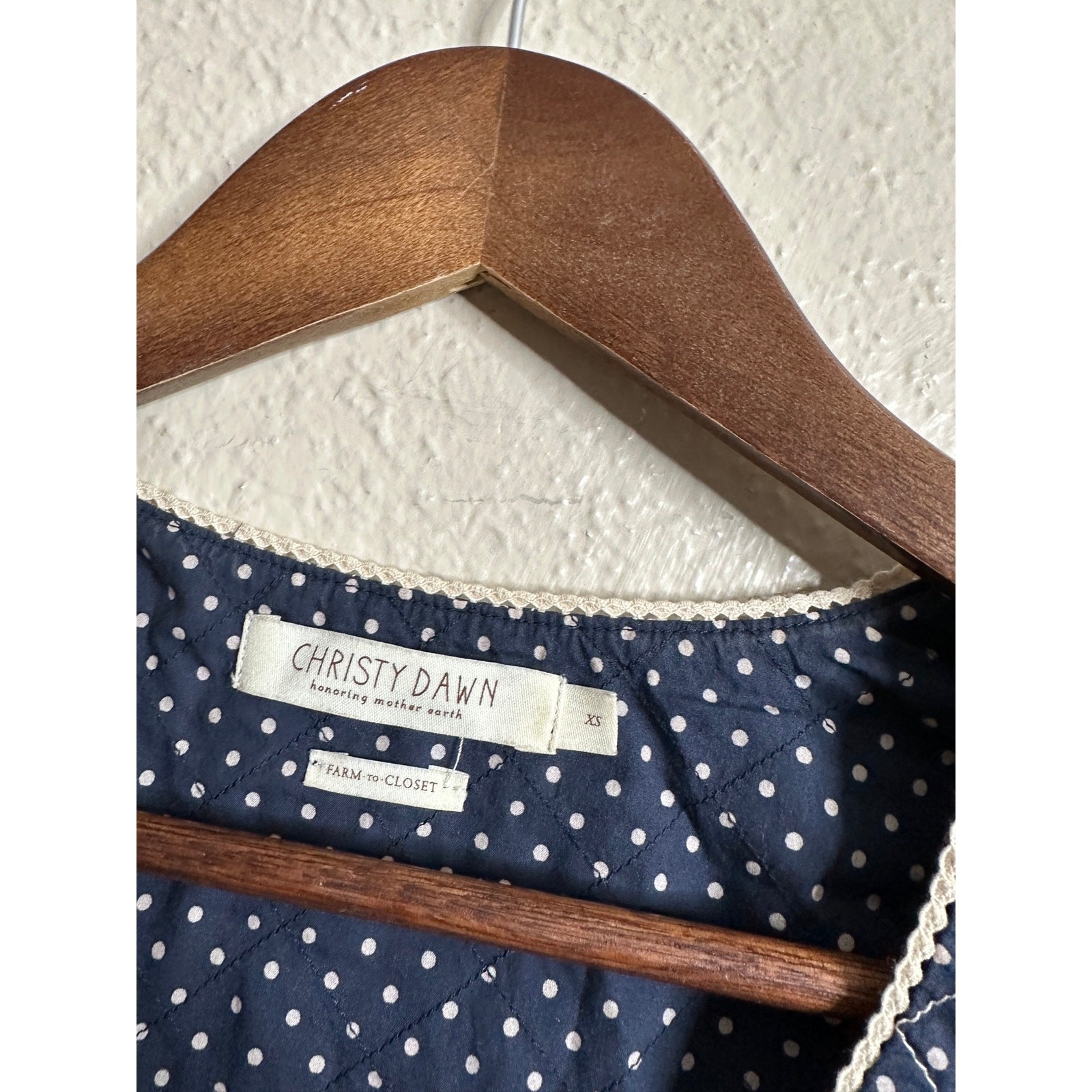Christy Dawn Greta Dress in Oat Straw Blue size XS (FLAWED)