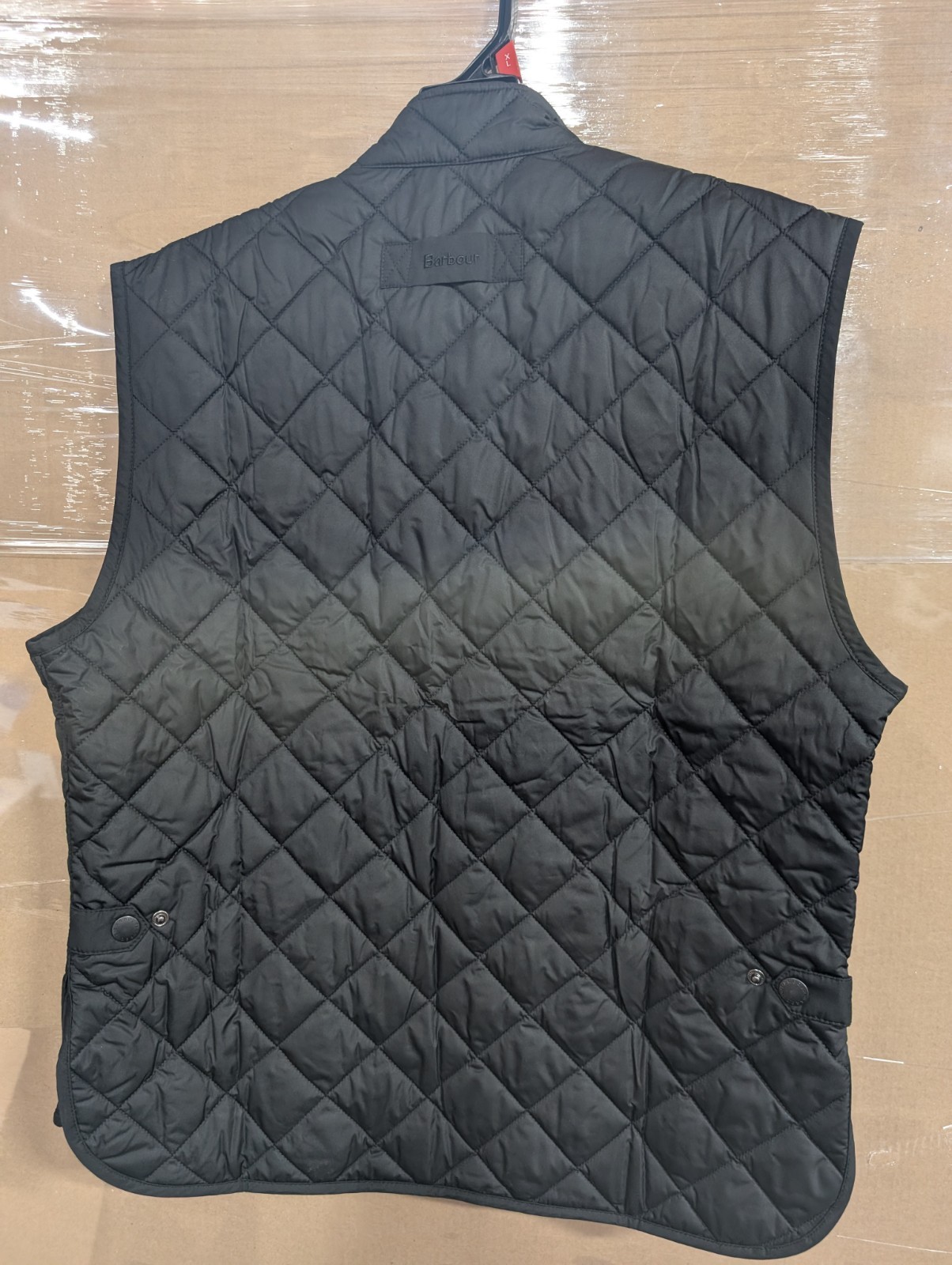 Barbour Men’s Black Lowerdale Quilted Gilet Full Zip Vest Sz XL