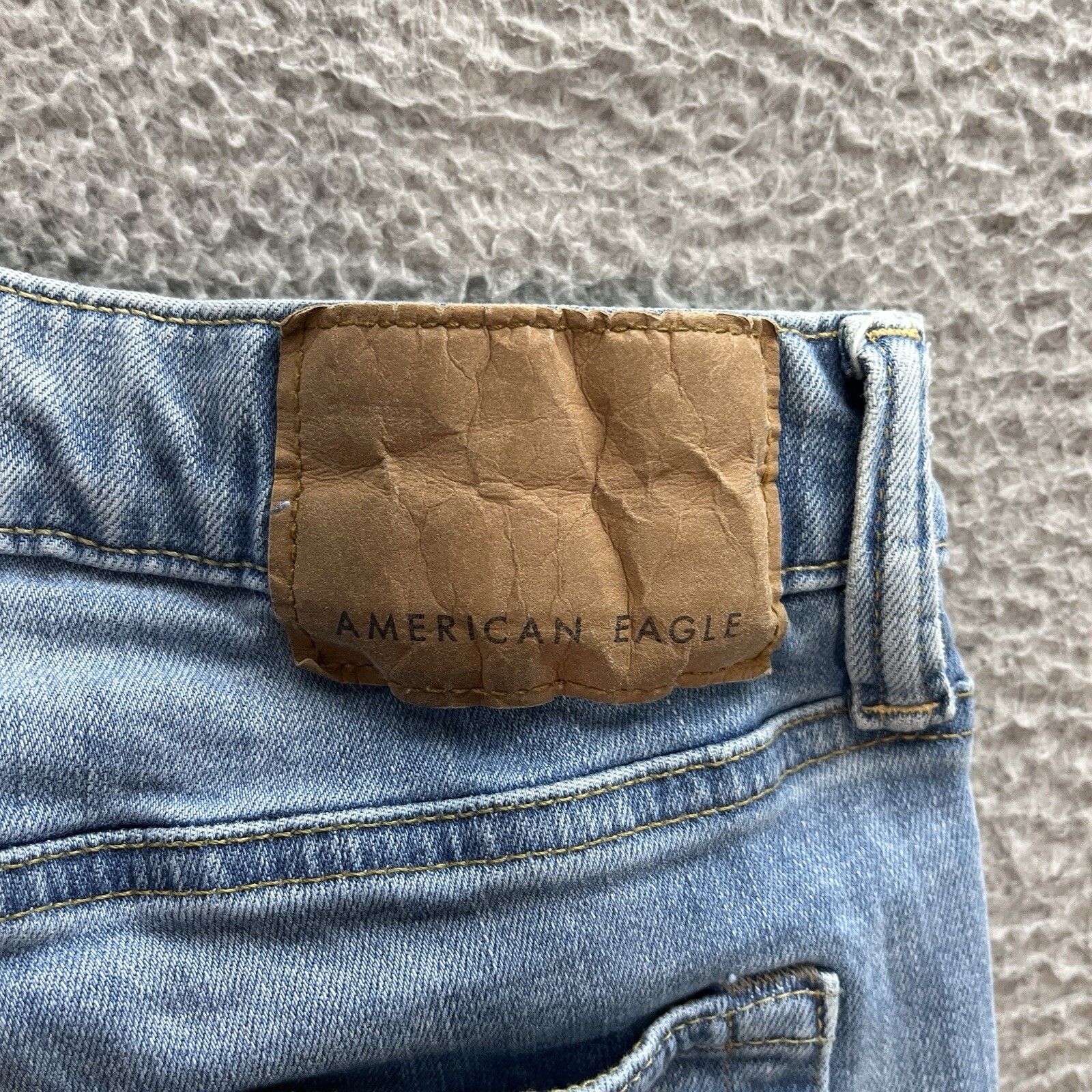 American Eagle Jeans Mens 30×34 Blue Skinny Next Level Flex Distressed Preppy