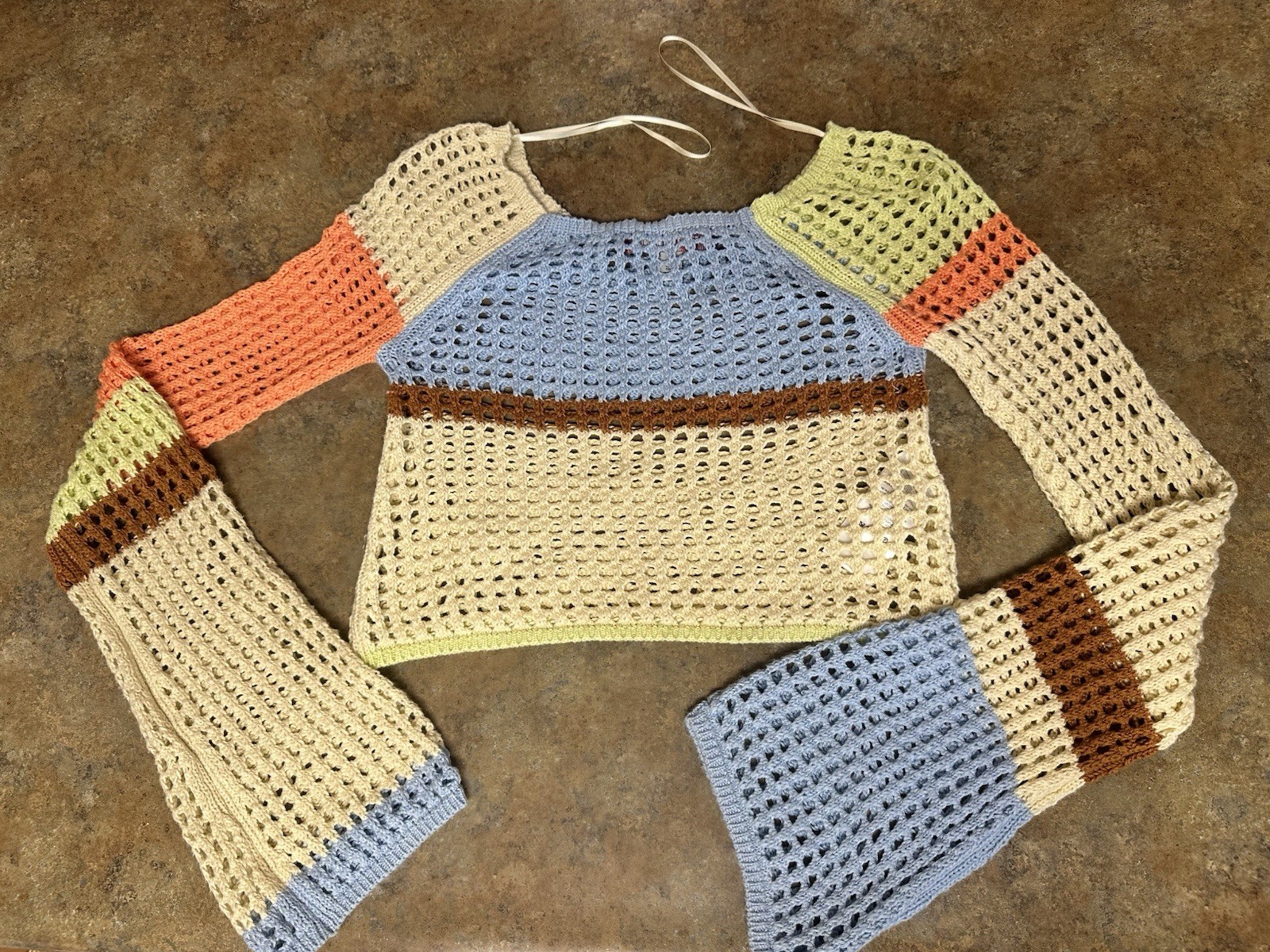 Urban Outfitters Crochet Top Multi Color Size Small