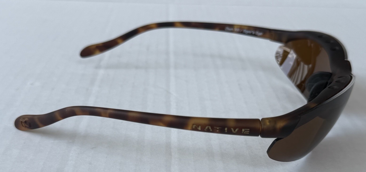 Rare NATIVE Eyewear Dash XR Tigers Eye Polarized Sunglasses Excellent Condition.