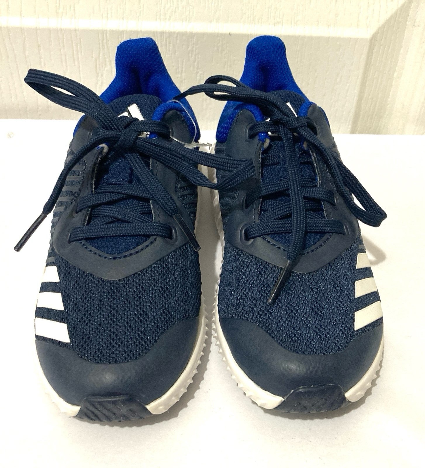 adidas Cloudfoam Kids 11.5K Navy/Royal/White Low Lace Up CP9988 NWOB Measured