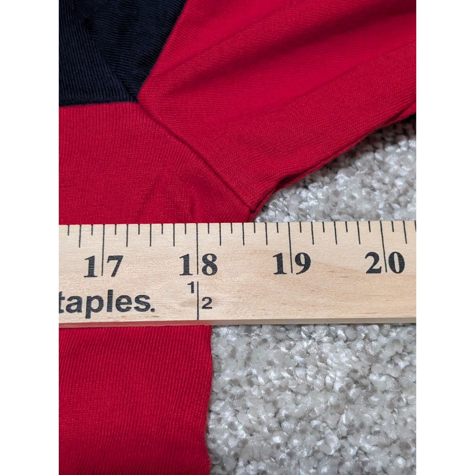 Tommy Hilfiger Pullover Womens XS 85 Red Navy Collared Cropped Long Sleeves