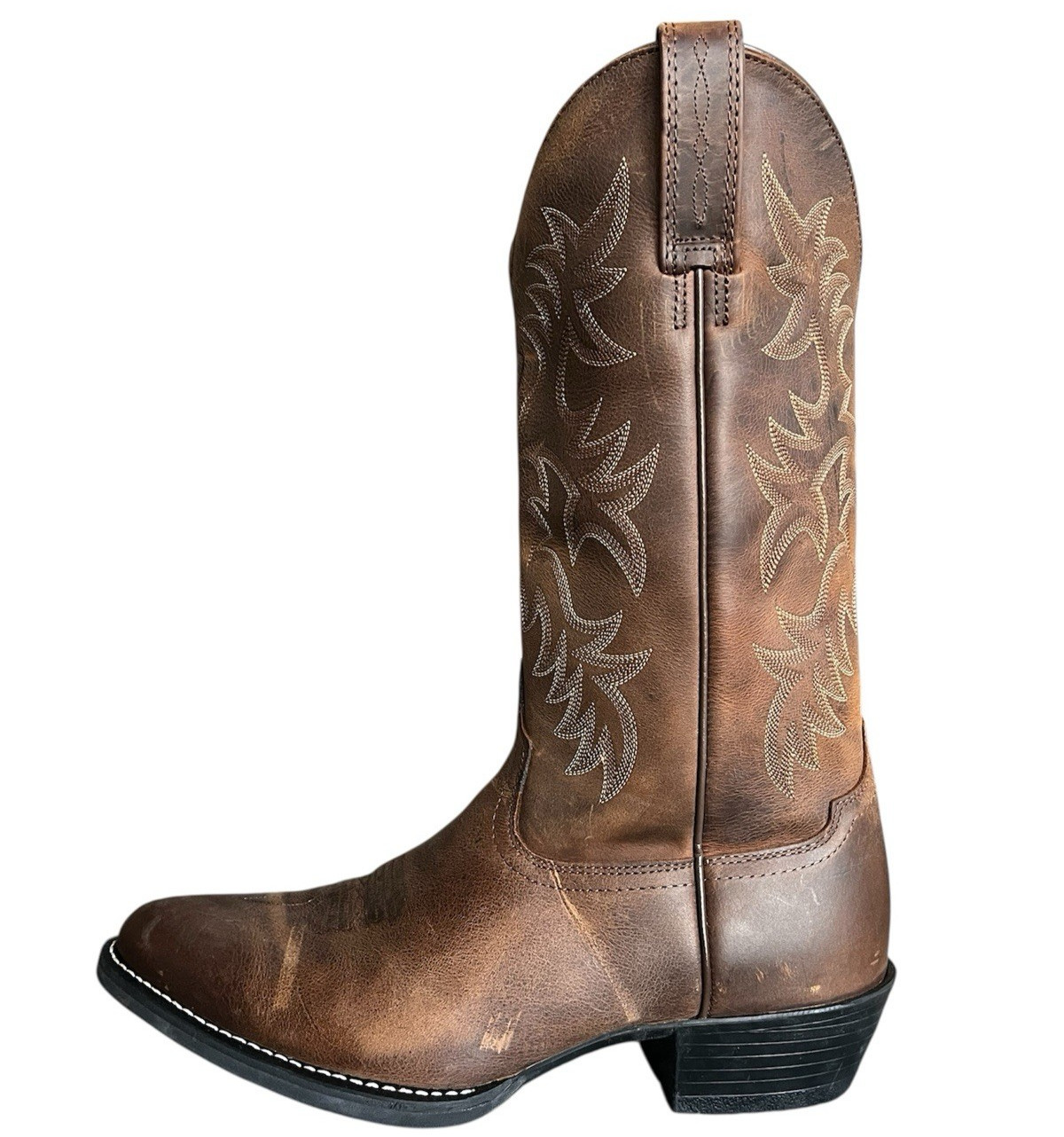 Ariat 34725 Heritage R Toe Western Leather Pull On Cowboy Mens Boots Size 9.5 D