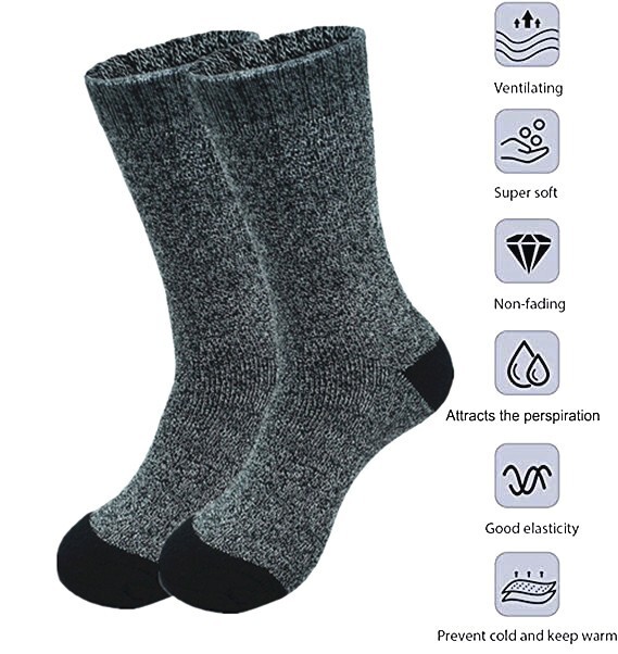 6 Pairs Mens Winter Heavy Duty Cotton Boots Thermal Warm Crew Work Socks 9-13