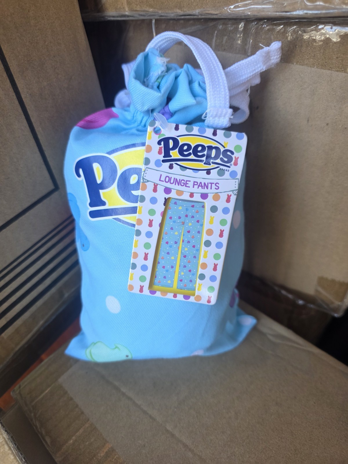 Peeps Bunny Lounge Pants Size S/M Blue Model 614699