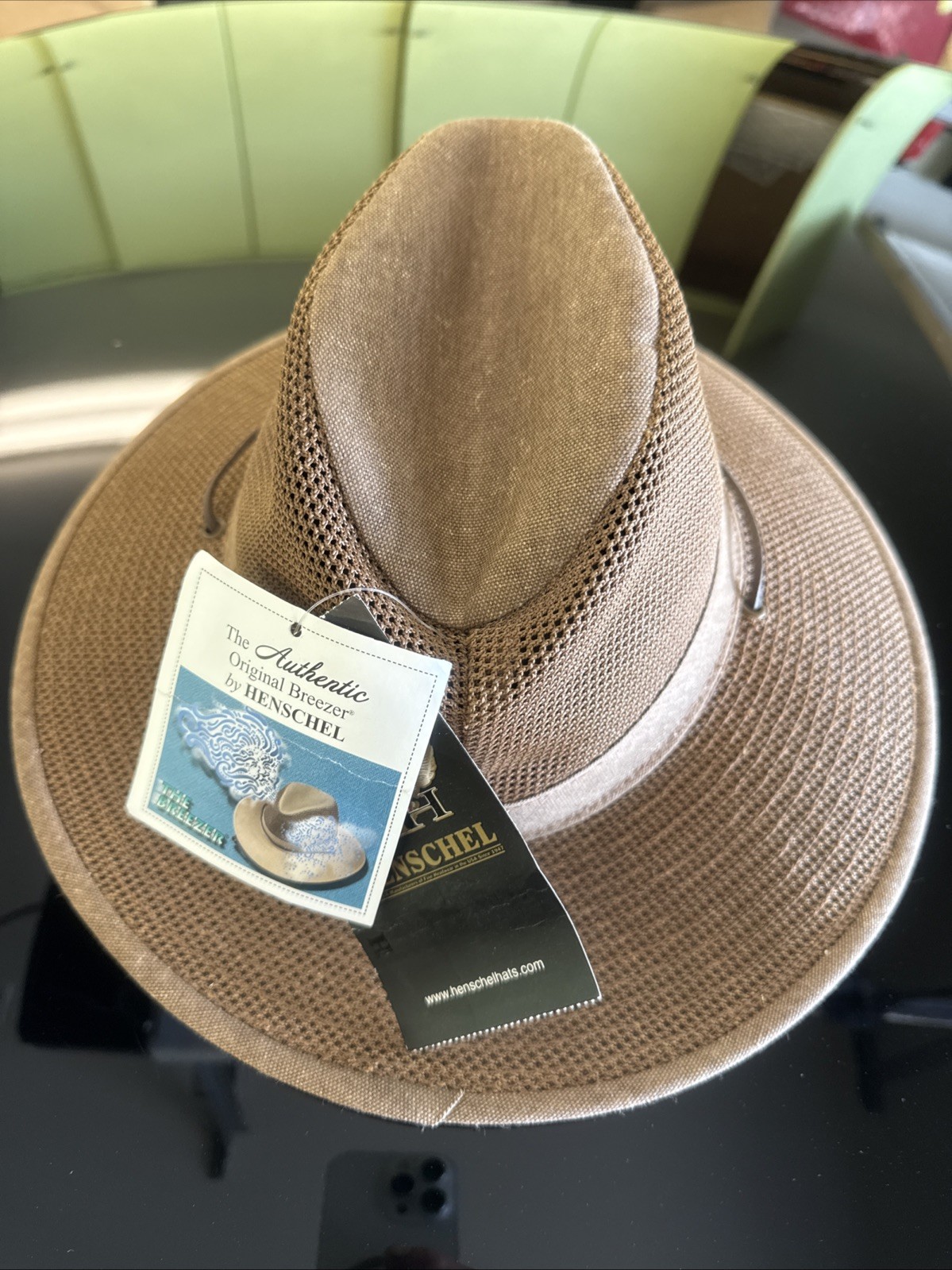 Henschel Hats Aussie Breezer 5310 Cotton Mesh Hat MADE IN USA. Medium Size