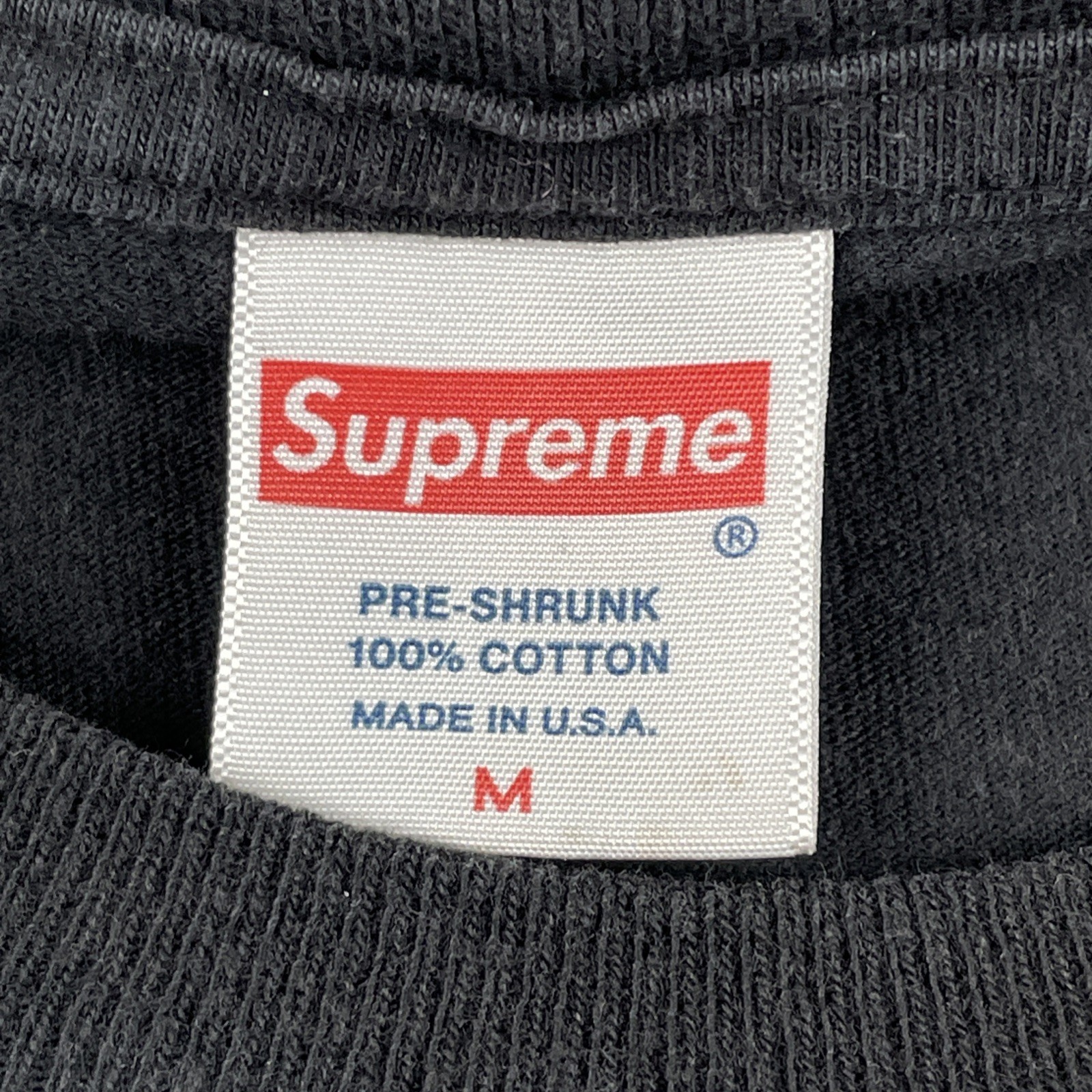 Vintage Supreme Box Logo Adult Medium Black Short Sleeve T Shirt Y2K Streetwear