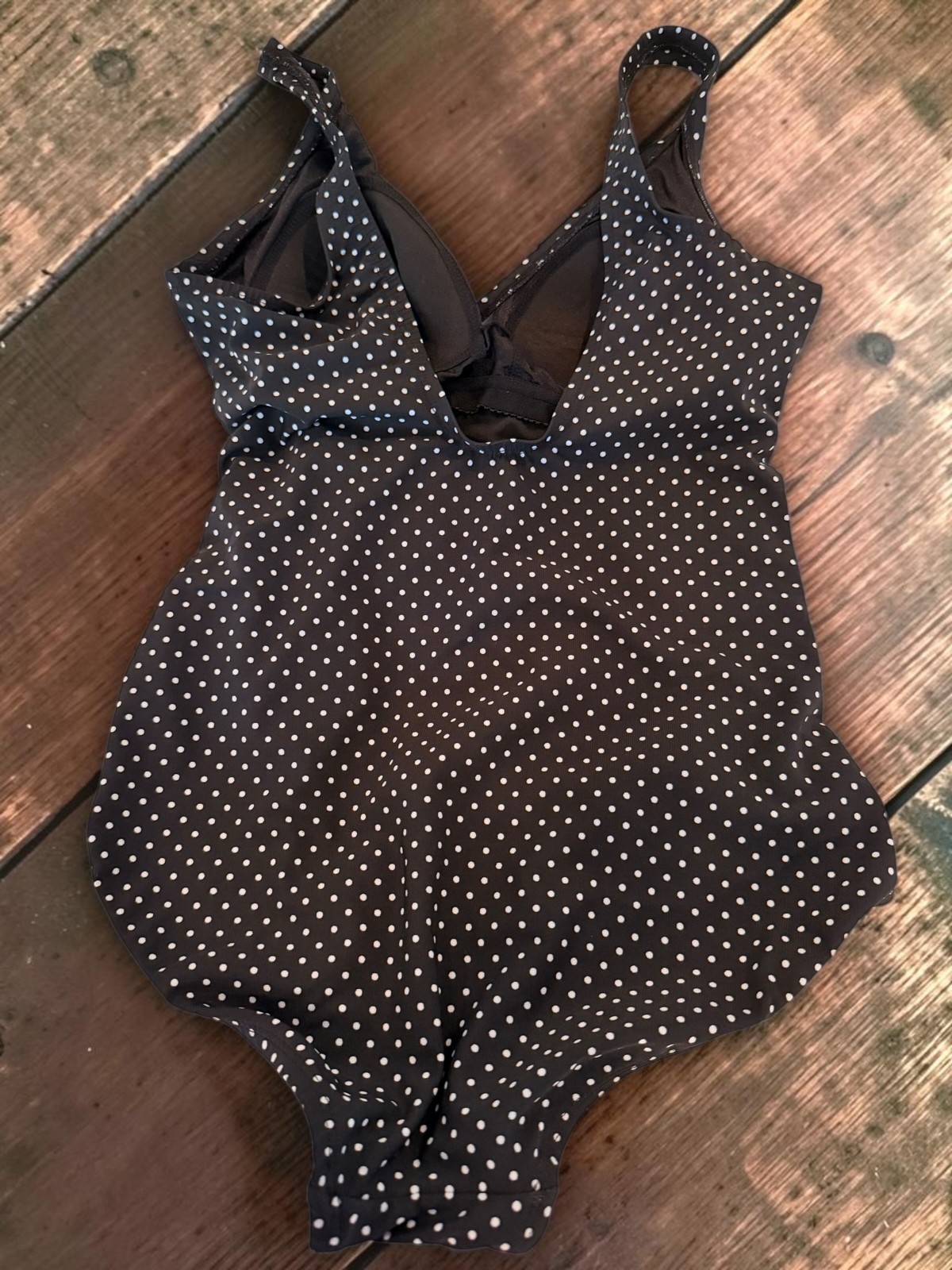 Miraclesuit Oceanus One Piece Swimsuit Pin Point Dot Black White Sz US 10