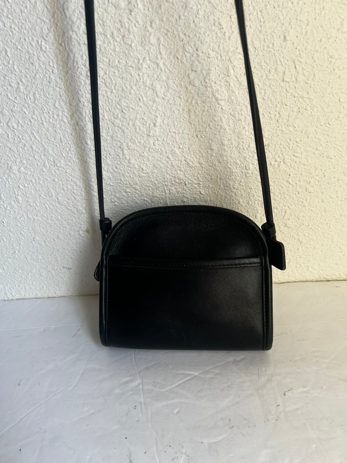 COACH 90’S VINTAGE ABBIE 9017 CROSSBODY GLOVED TANNED LEATHER BAG BLACK