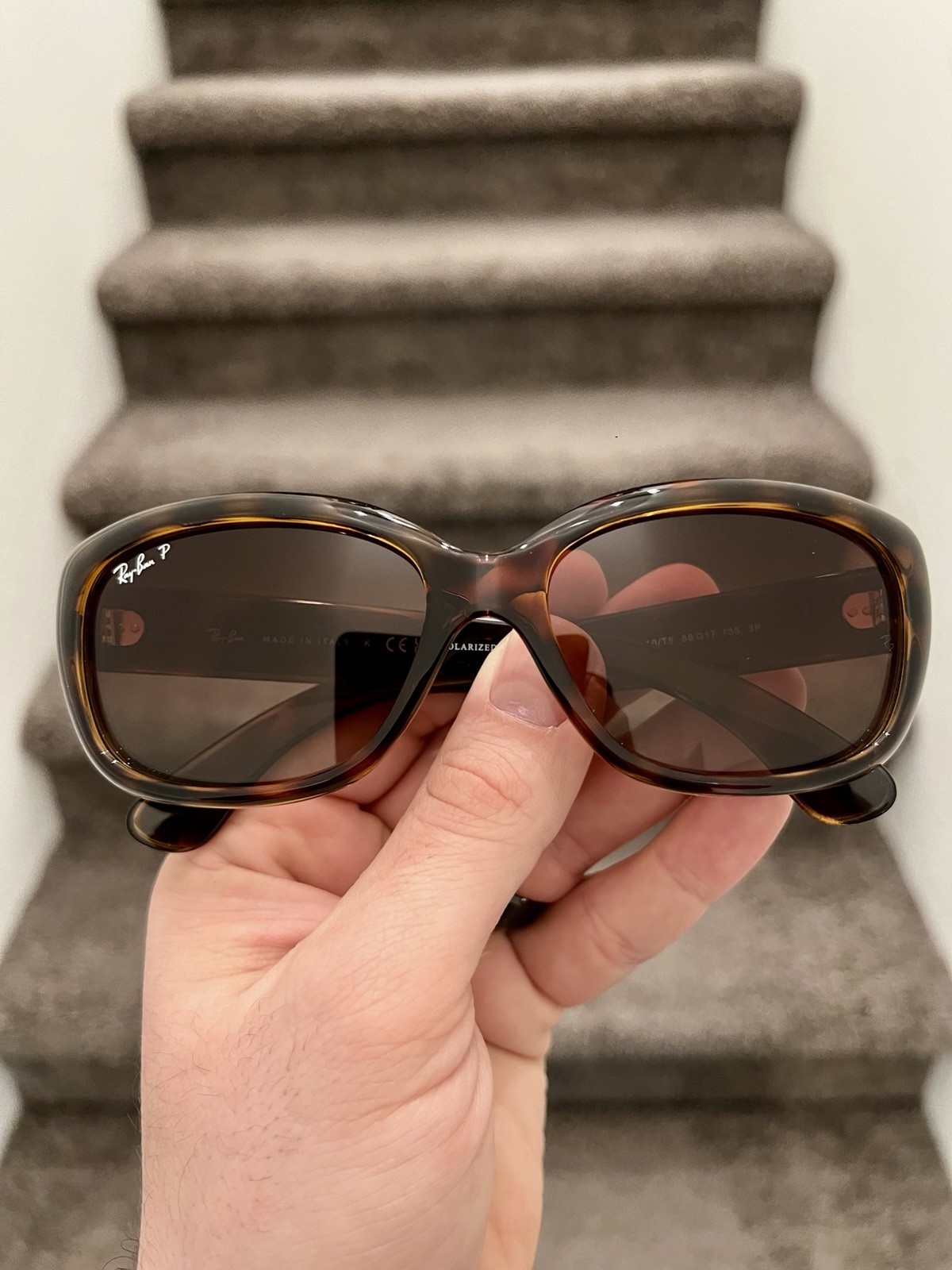 NEW Authentic Ray Ban Jackie Ohh Polarized RB4101 4101 Havana Brown Lens 58/17