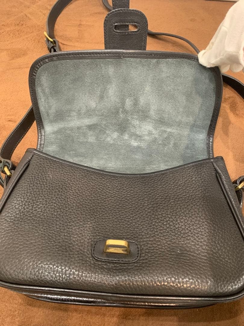 Dooney & Bourke Black Leather Shoulder Bag Unisex 7.5×11.4×3.1in Used