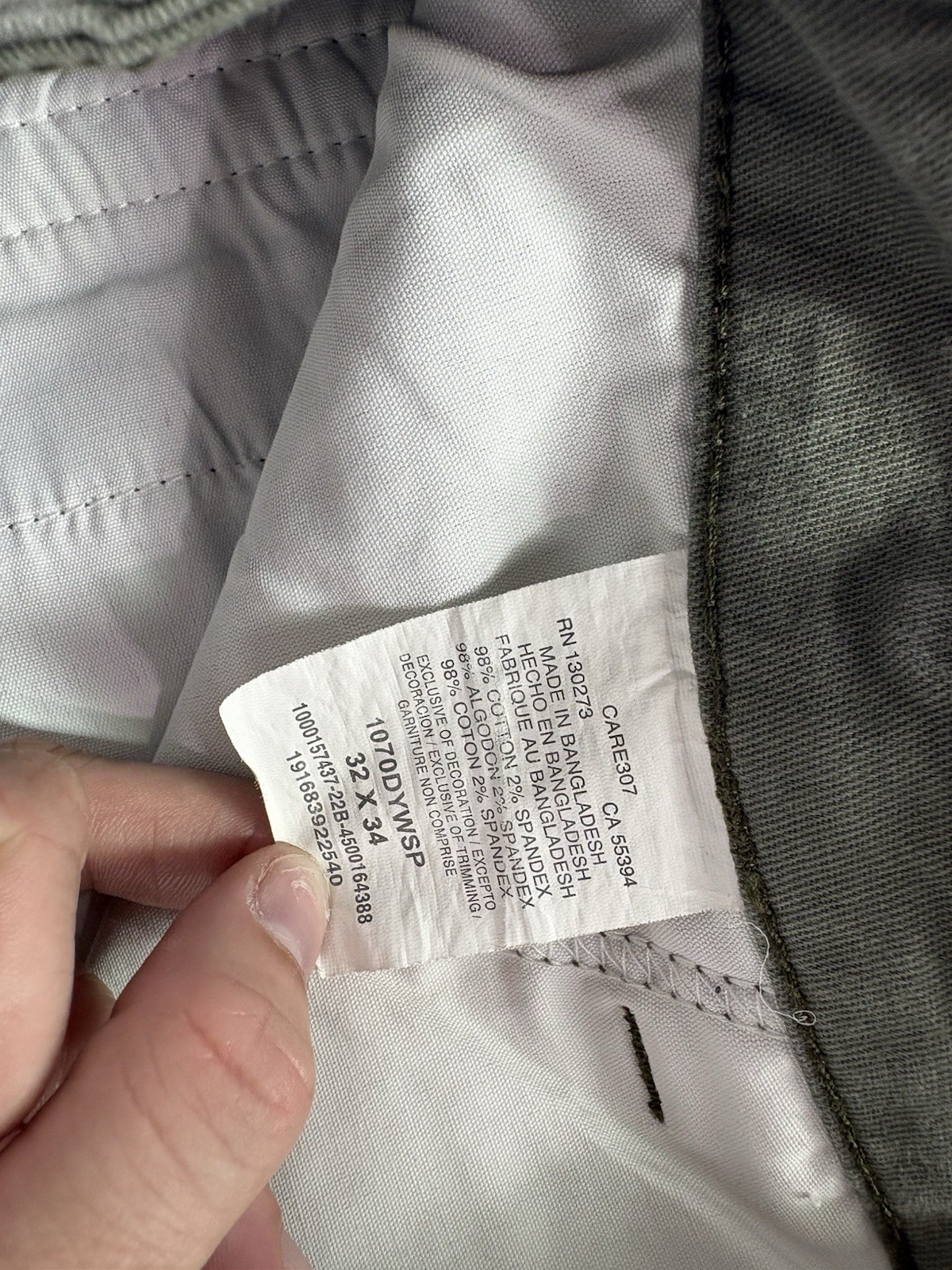 Wrangler Men’s Regular Taper Cargo Pants Green Size 32×34