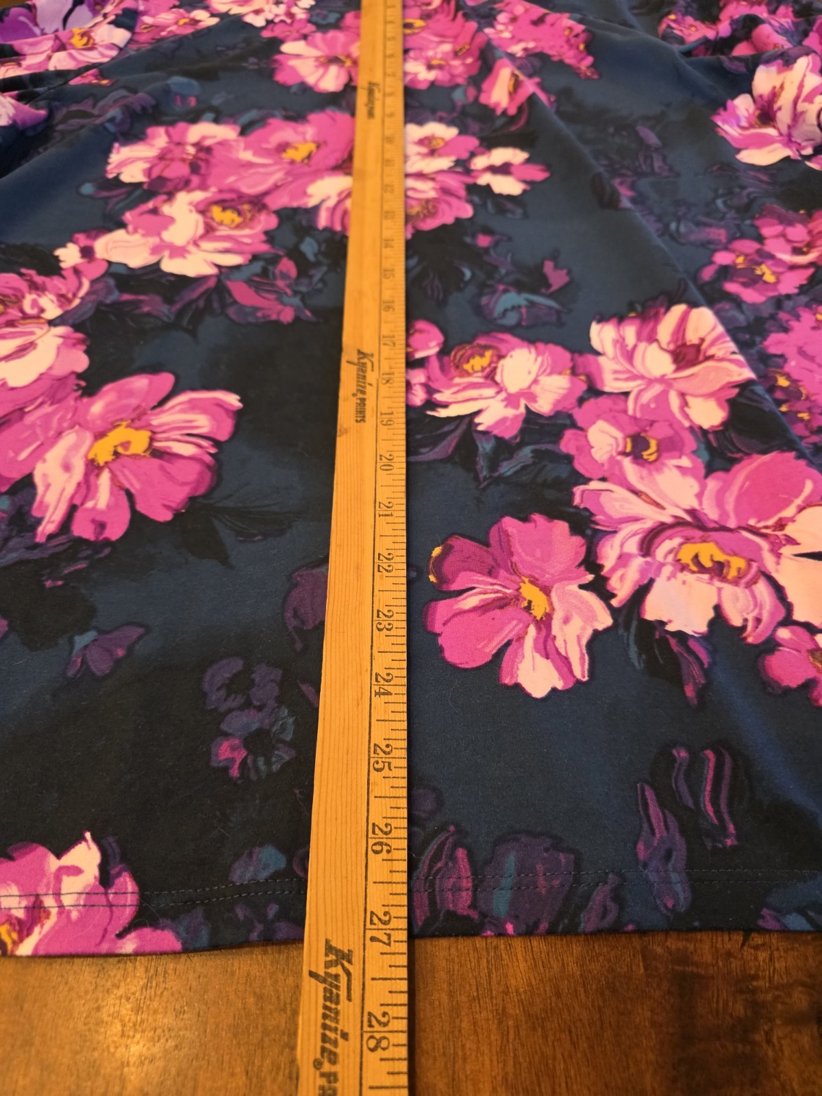 Susan Graver Deep Blue Floral Blouse Bell Sleeves Sz 1X Whimsigoth Fairy Brushed