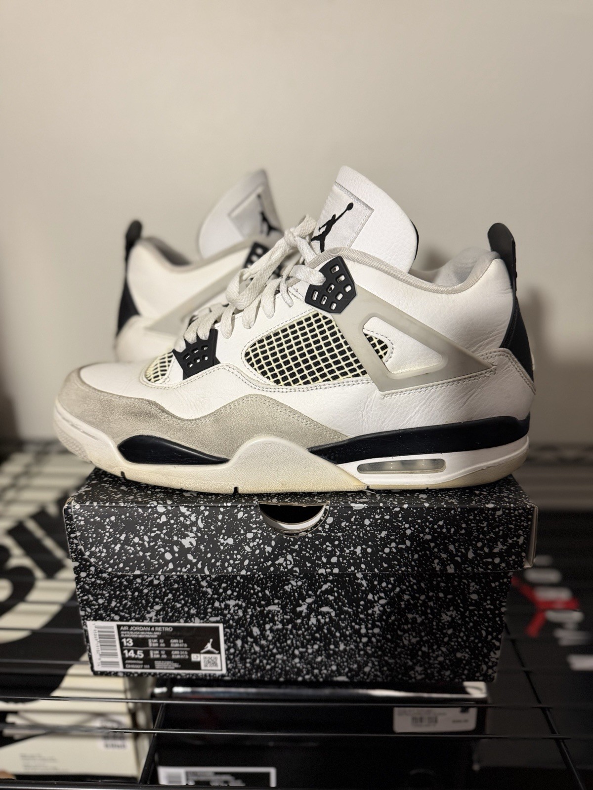 Size 13 – Jordan 4 Retro Mid Military Black