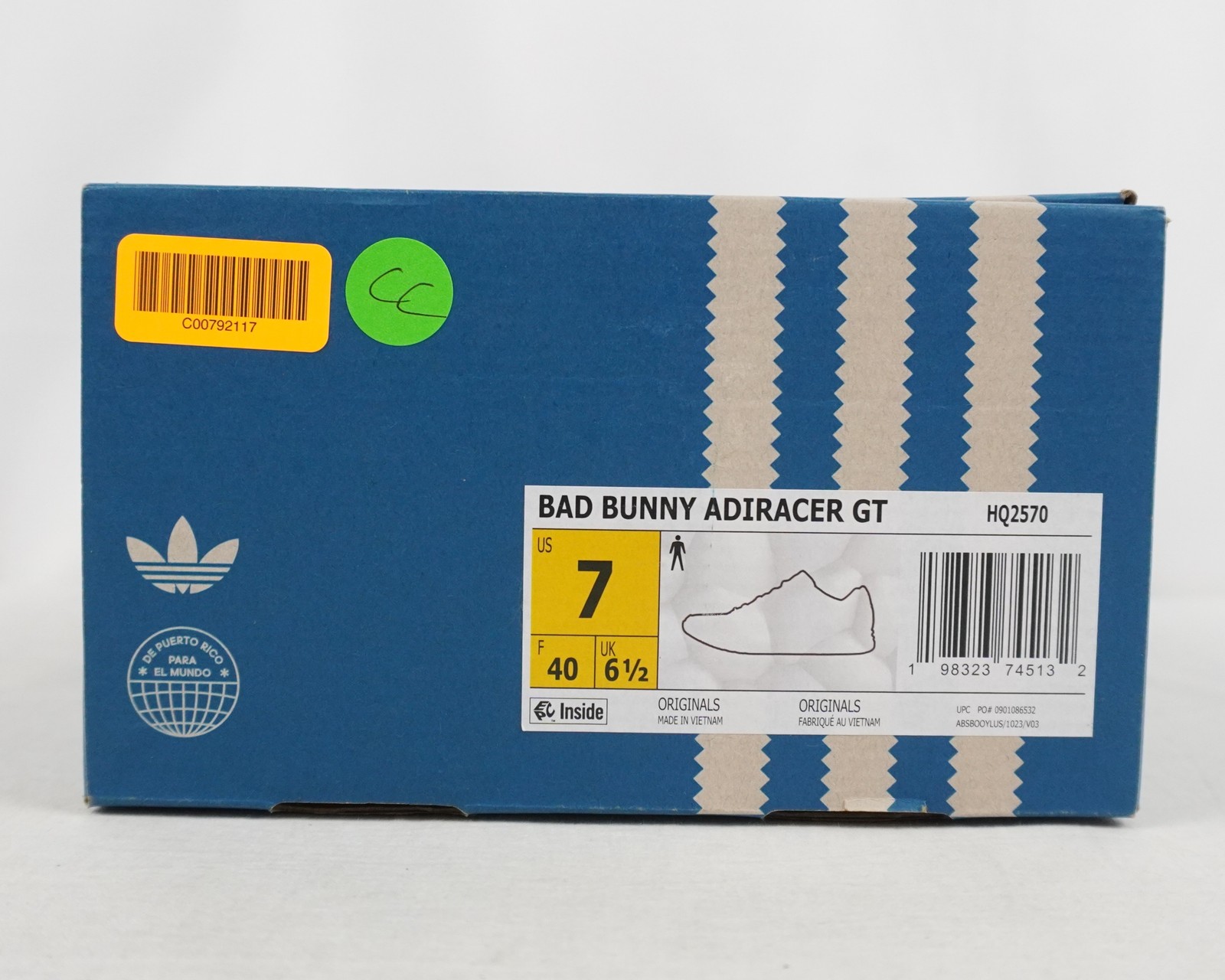 Adidas X Bad Bunny Adiracer GT Sneakers In Branch/Sand/Cinder – Men’s 7 (HQ2570)