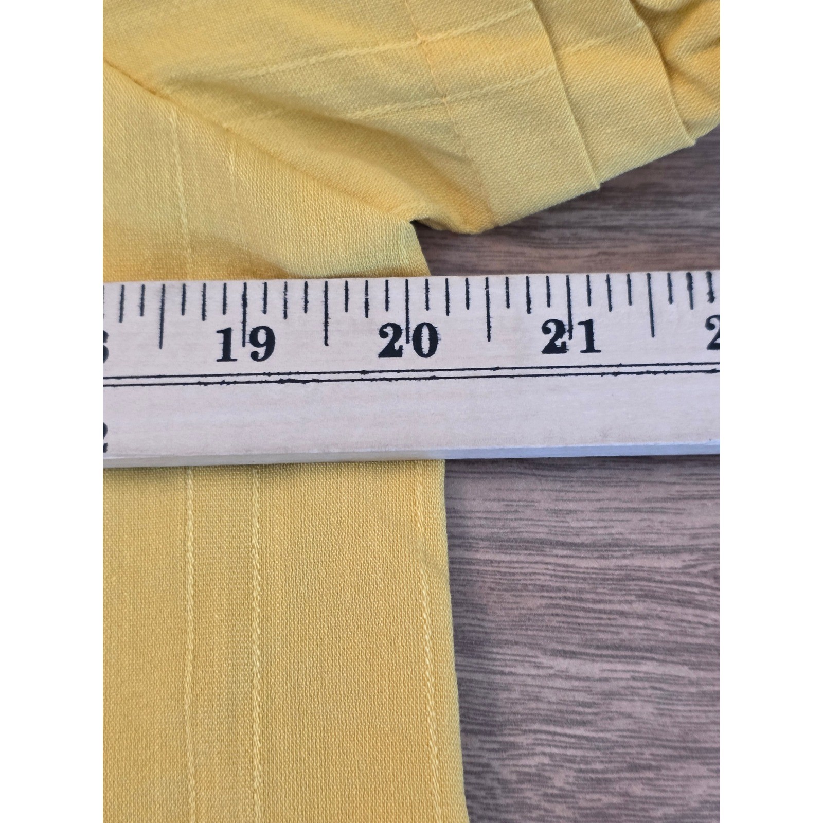 Ott Womens Mustard Yellow Button Front Puff Sleeve Blouse Large NEW