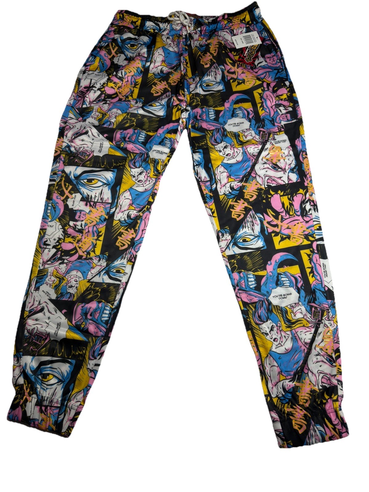 Fresh Prints of Tokyo Manga Anime Jogger Pants Drawstring 3-Pockets Size L NWT
