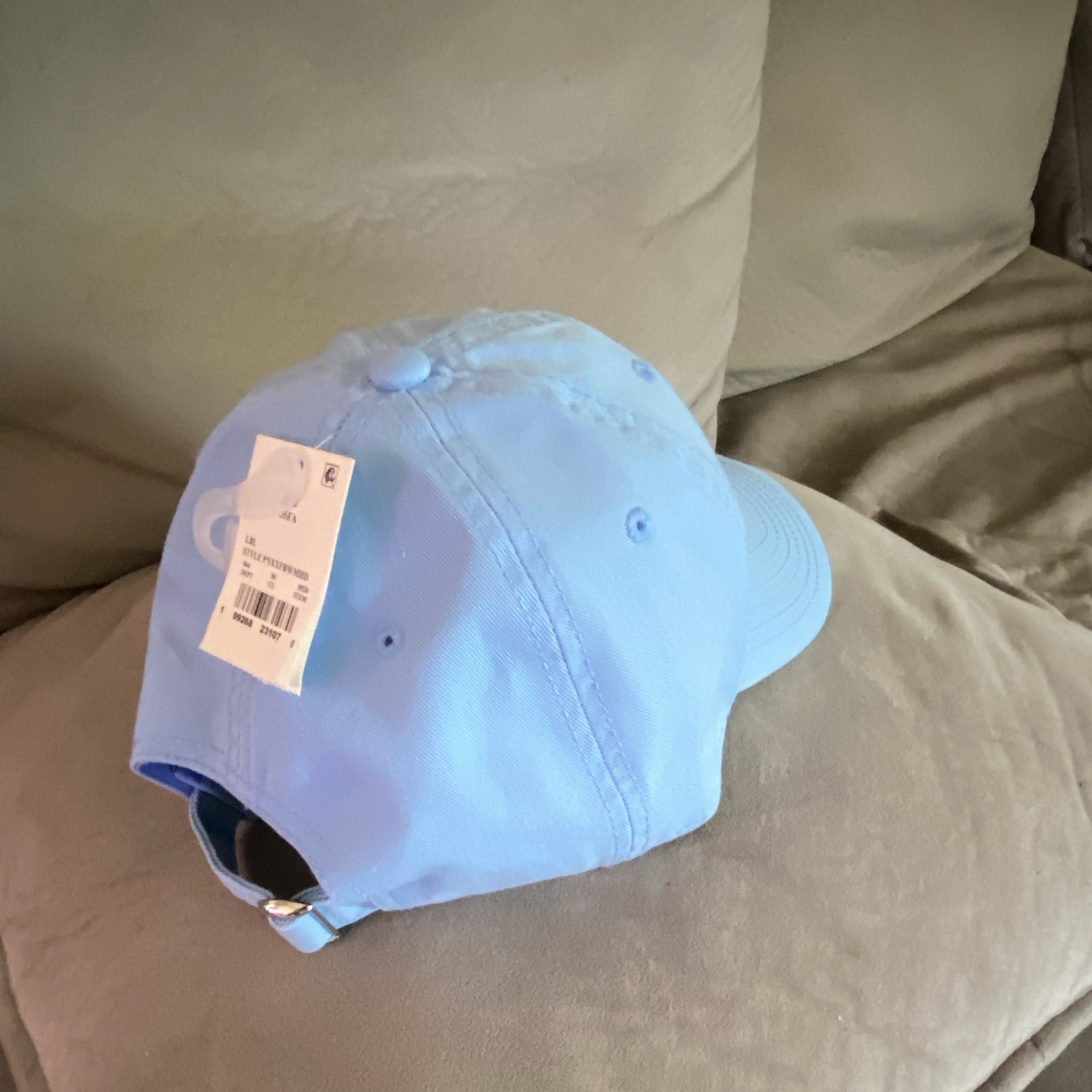 Peanuts Snoopy Light Blue Solid Adjustable Baseball Cap Hat, One Size Men