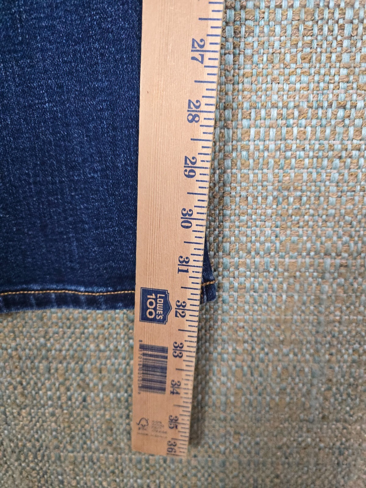 Mutual Weave Womens Jeans 40×32 NWT Blue Skinny Fit Skinny Leg Sits Below Waist