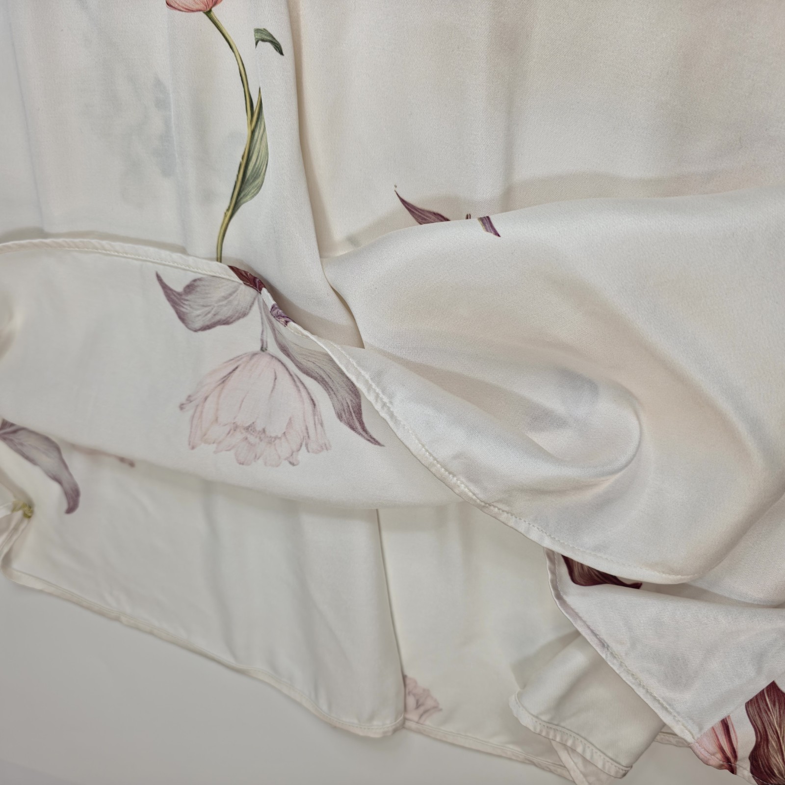 Baum und Pferdgarten Abrielle Midi Dress EU 36 US 4 White Floral Satin