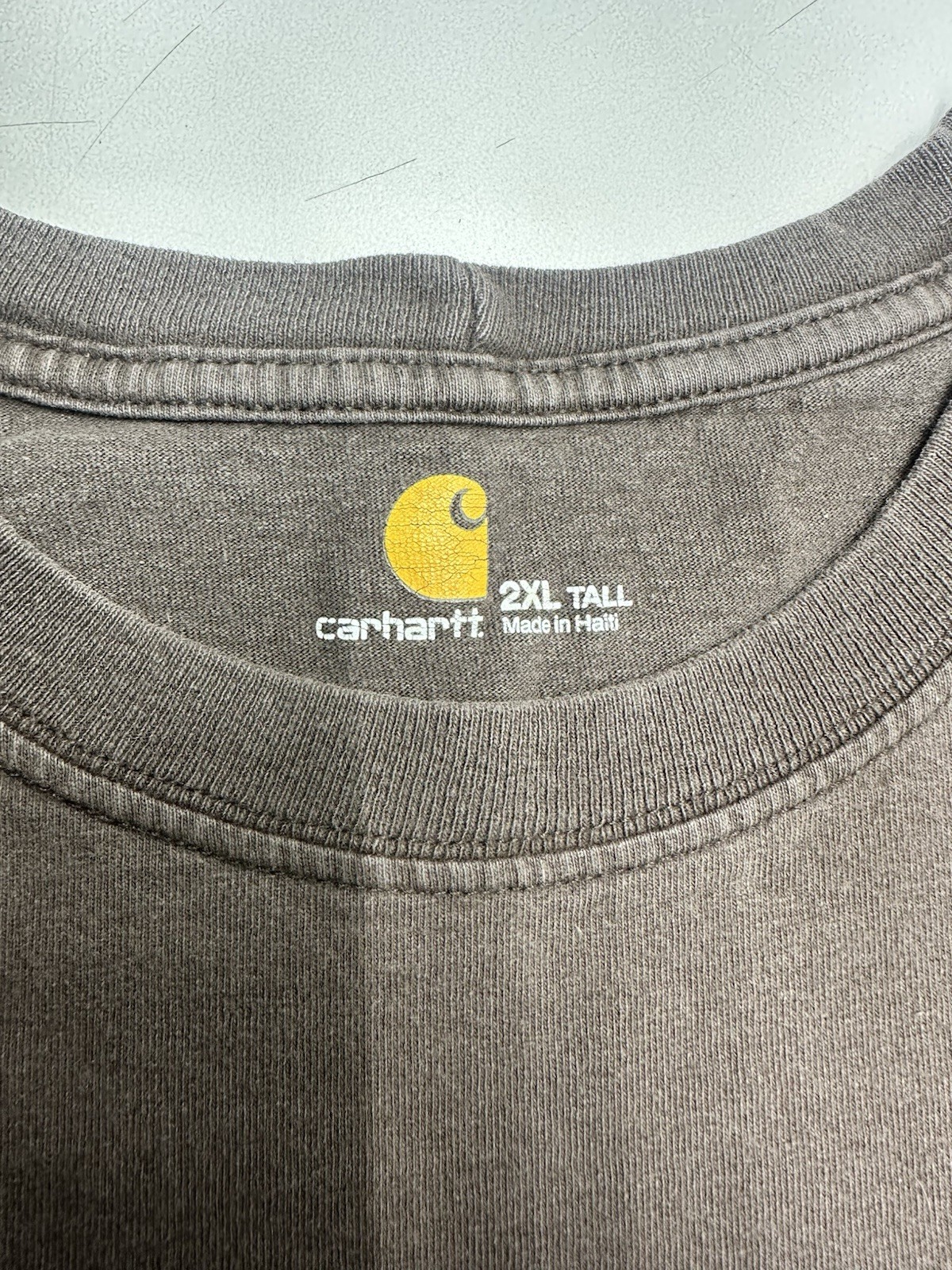 Carhartt Men’s T-shirt – Brown, 2XL Tall