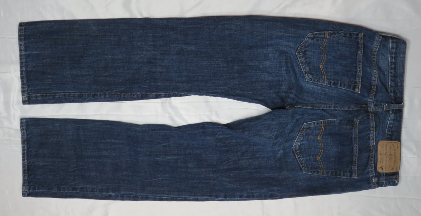 AMERICAN EAGLE AEO BLUE JEAN 28×30 ORIGINAL BOOTCUT 100% COTTON DENIM 2015