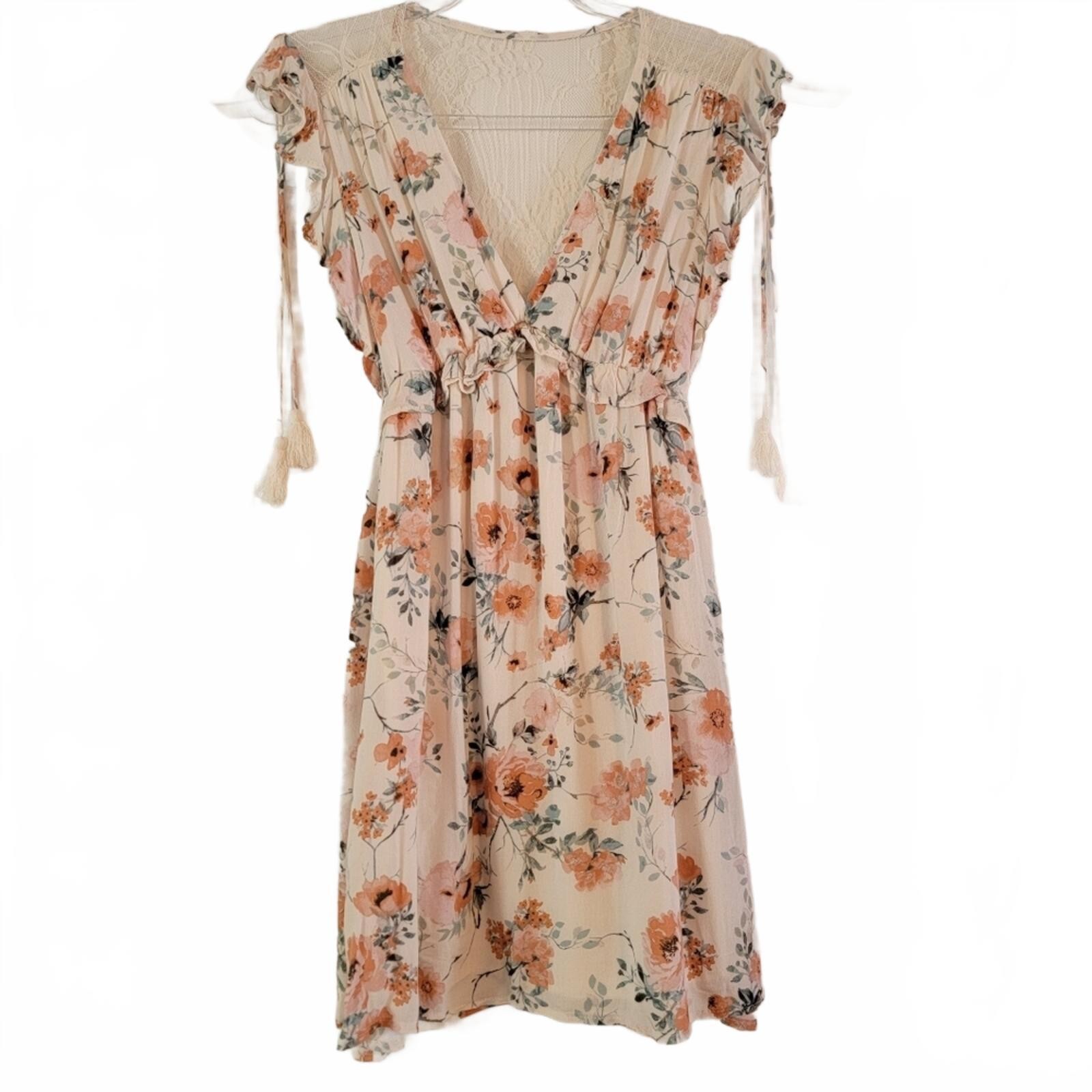 Boho Floral V-Neck Dress