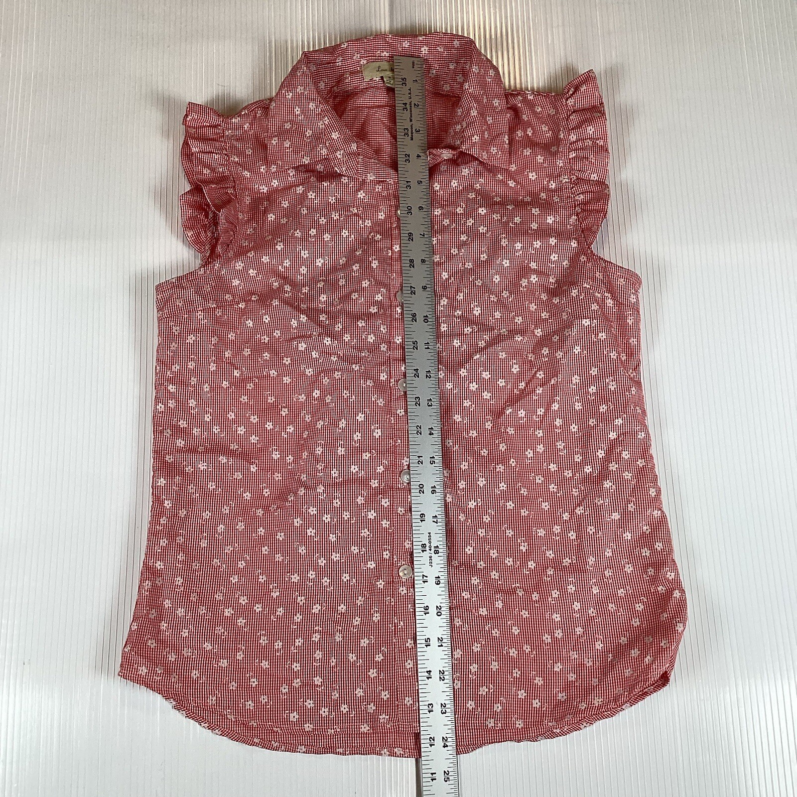 Love Notes Womens Button Up Shirt Sz S Casual Sleeveless Comfort Casual Floral