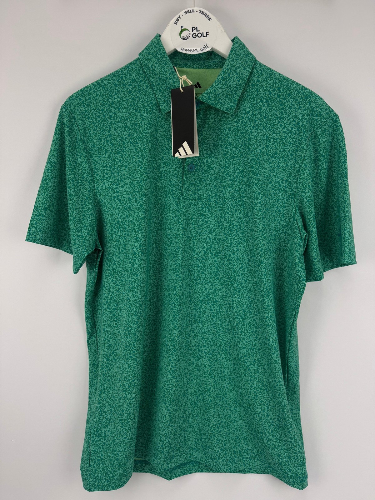 Adidas Men’s Ultimate365 Mini Bunker Golf Polo Size Large Green/32786