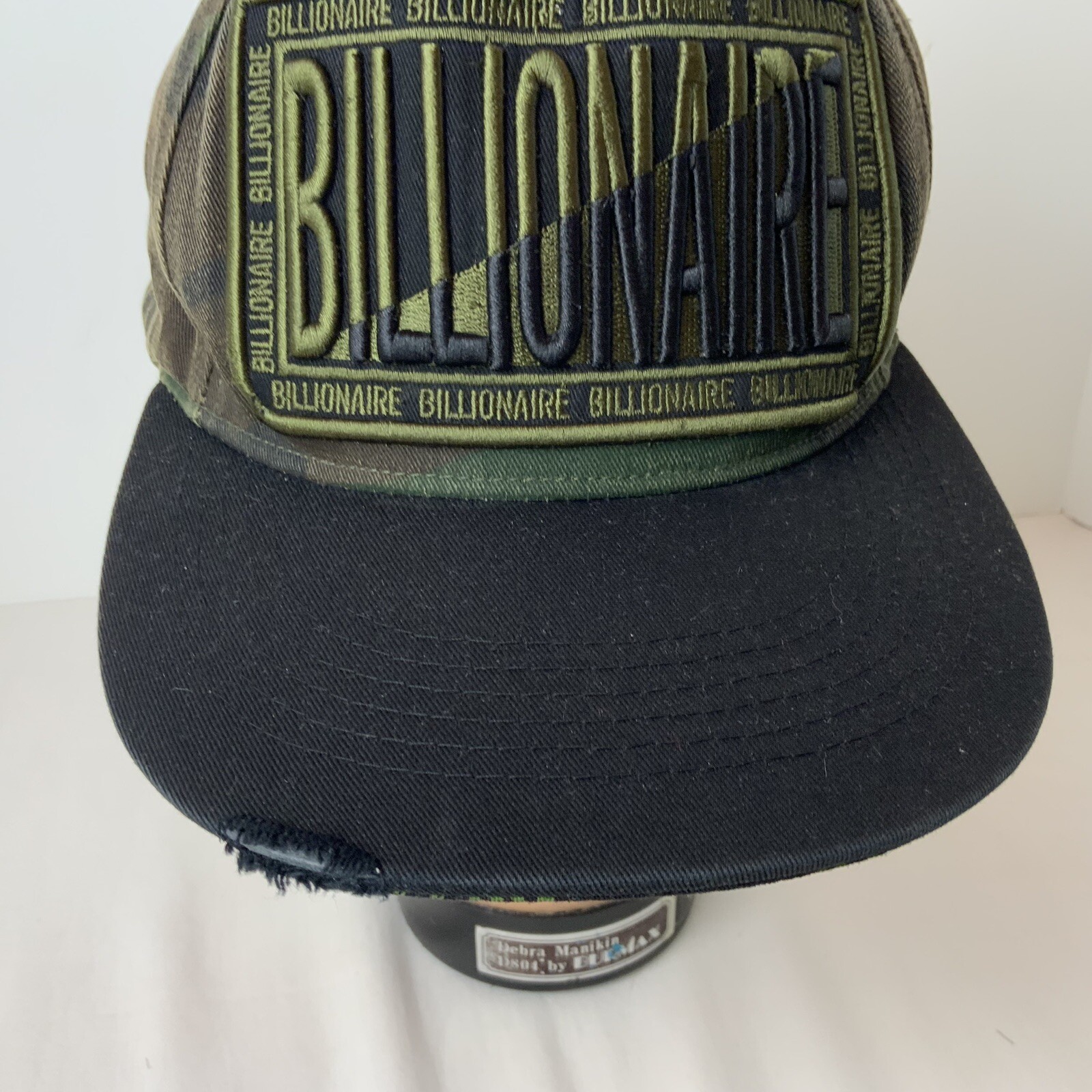 VTG Top Level “Billionaire” Camo Distressed Cotton SnapBack Cap Hat