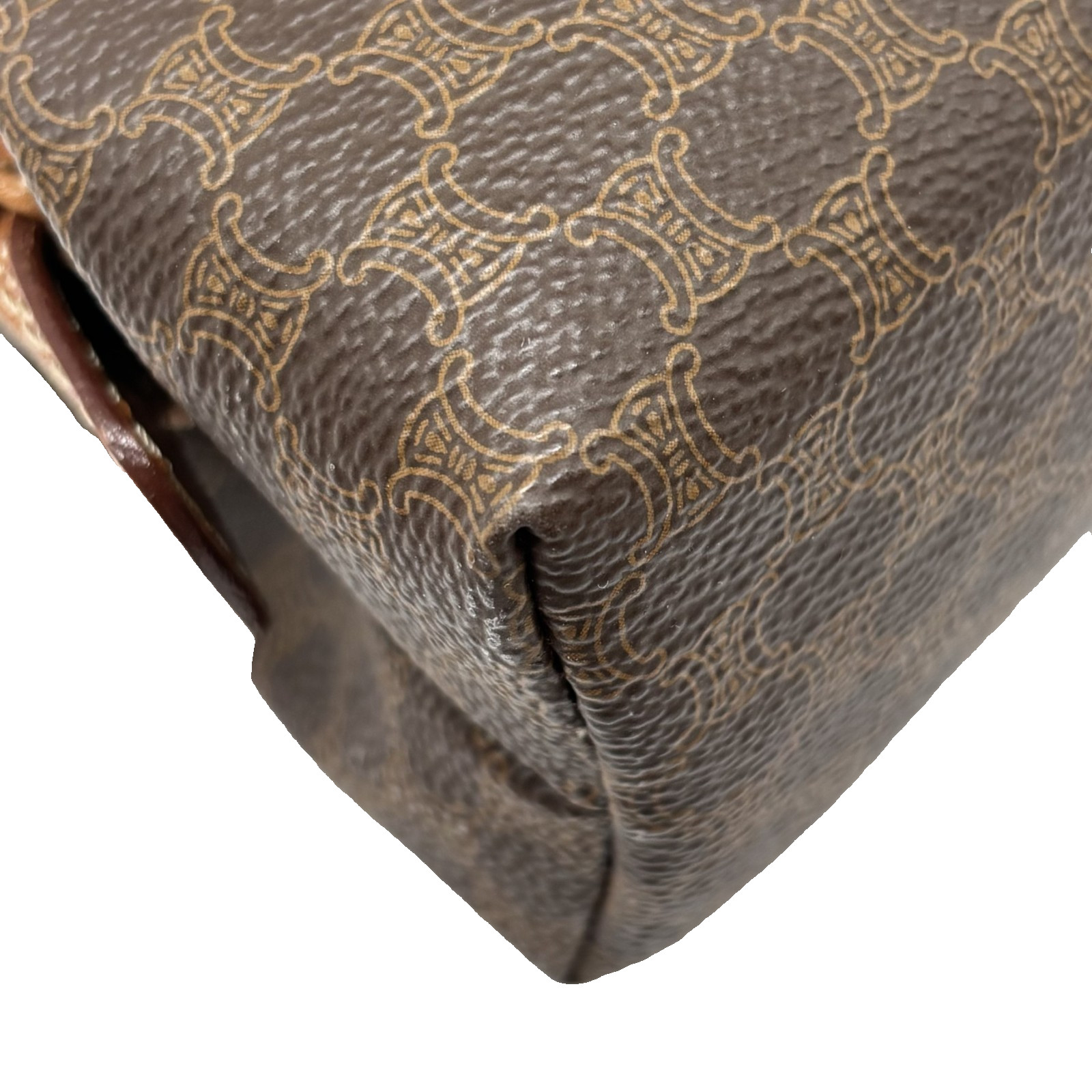 CELINE Macadam Cosmetic pouch leather PVC