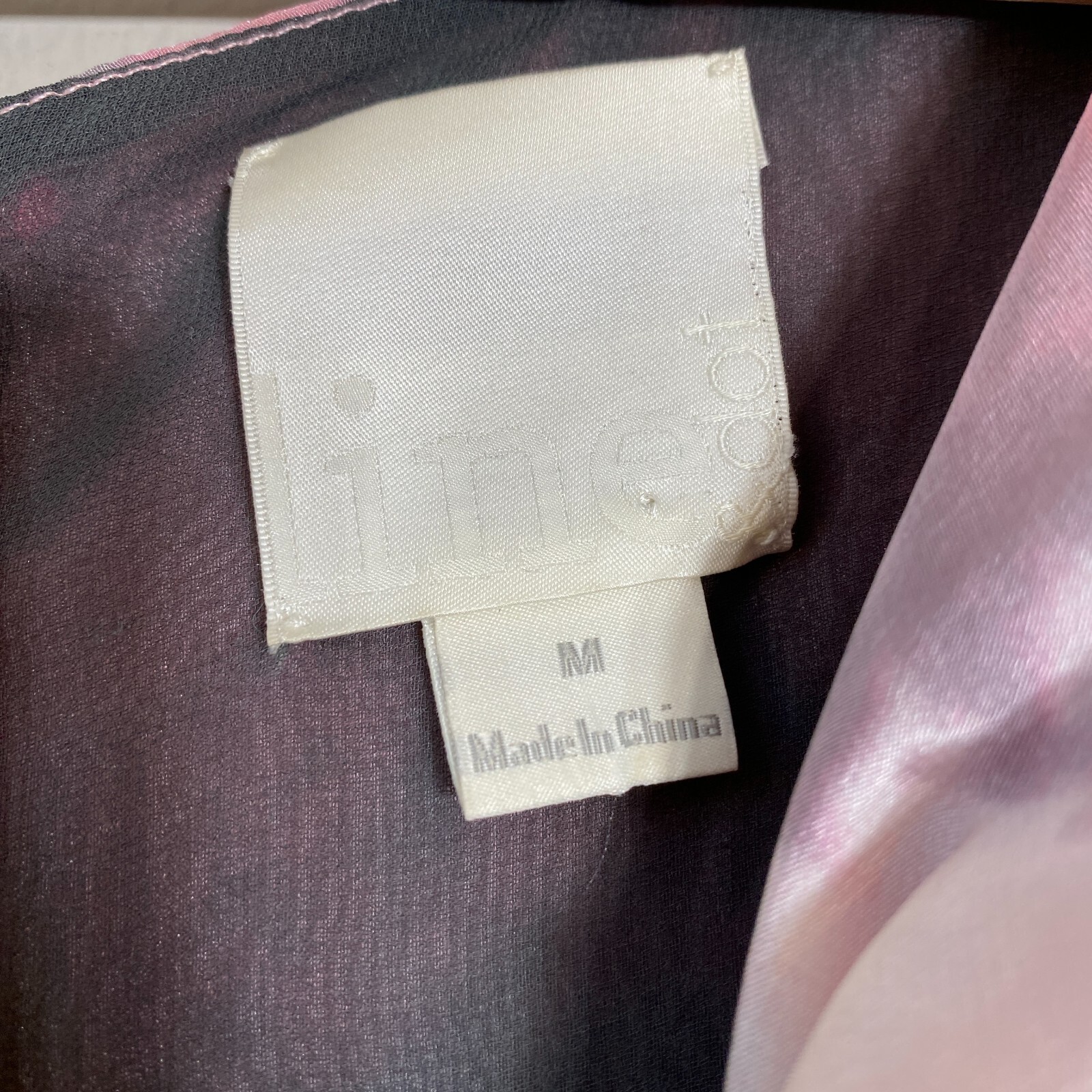 Line & Dot 100% Silk Sleeveless Mini Dress Womens Medium Gray Pink Cocktail