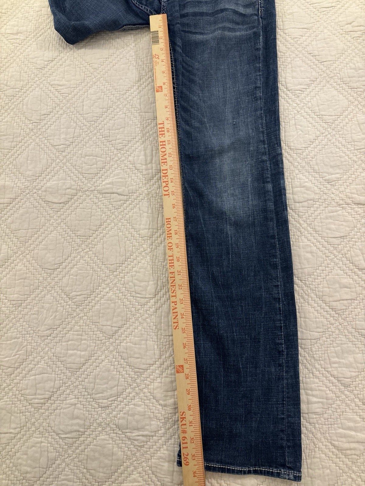 BKE Aiden Low Rise Slim Fit Bootcut Stretch Jeans Mens 30×34 Medium Wash Denim