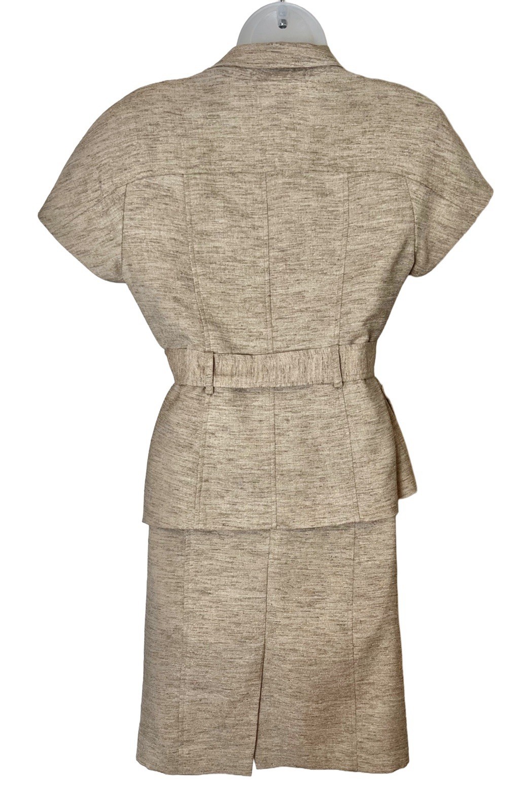 Anne Klein Women’s Rayon Poly Tweed 2 PC Skirt Suit Tan Size 2