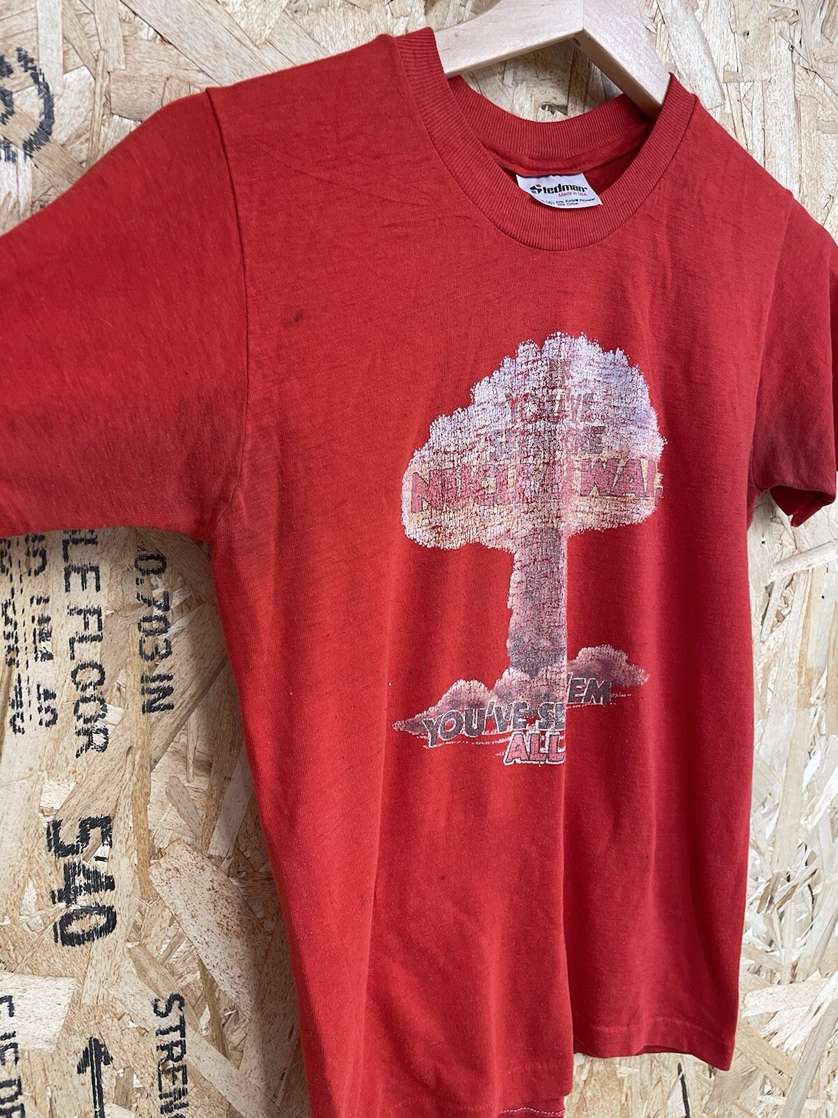 Vintage 70s 80s nuclear war Red tshirt Steadman Men’s Large