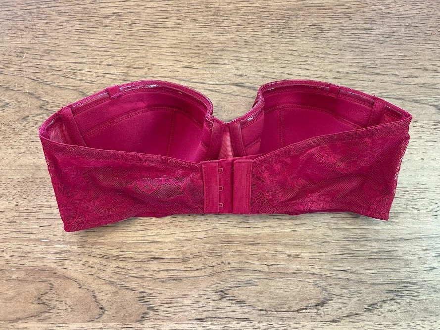Victoria’s Secret Red 34B Very Sexy Faux Patent Leather Strapless Longline Bra