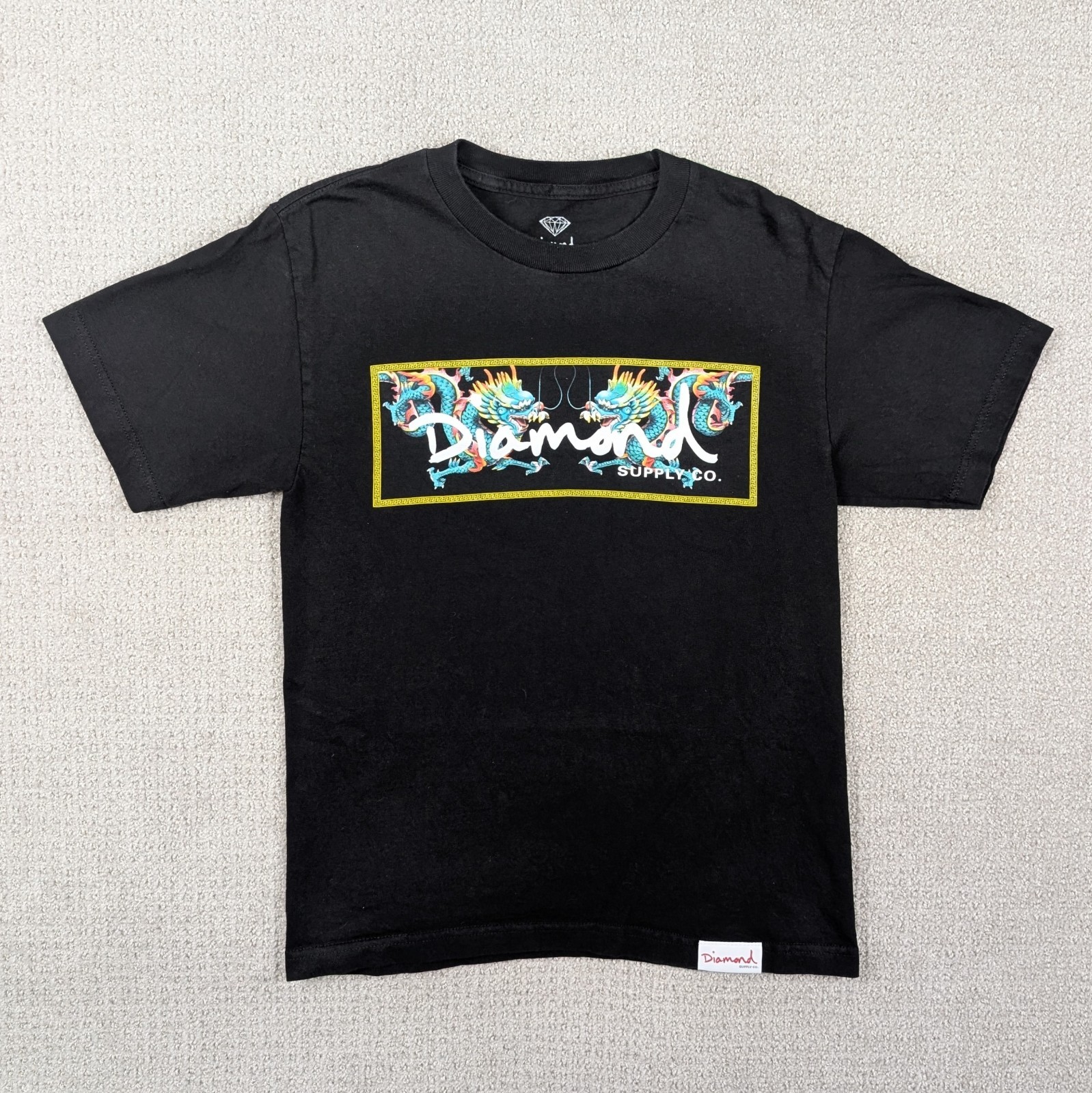 Diamond Supply Co. Dragon Shirt Mens Small Black Japan Box Logo Skate Streetwear